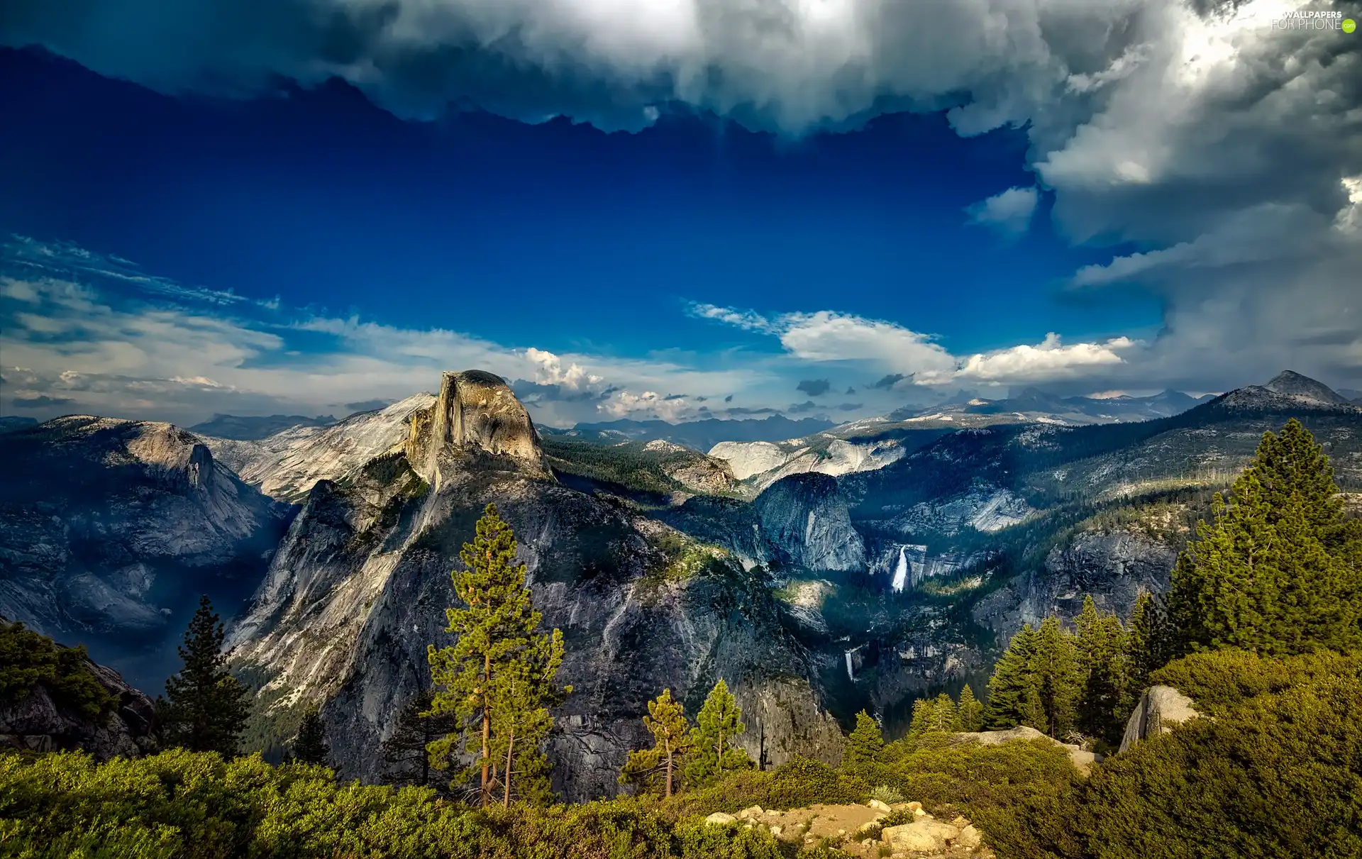 Blue Sky, Mountains, clouds