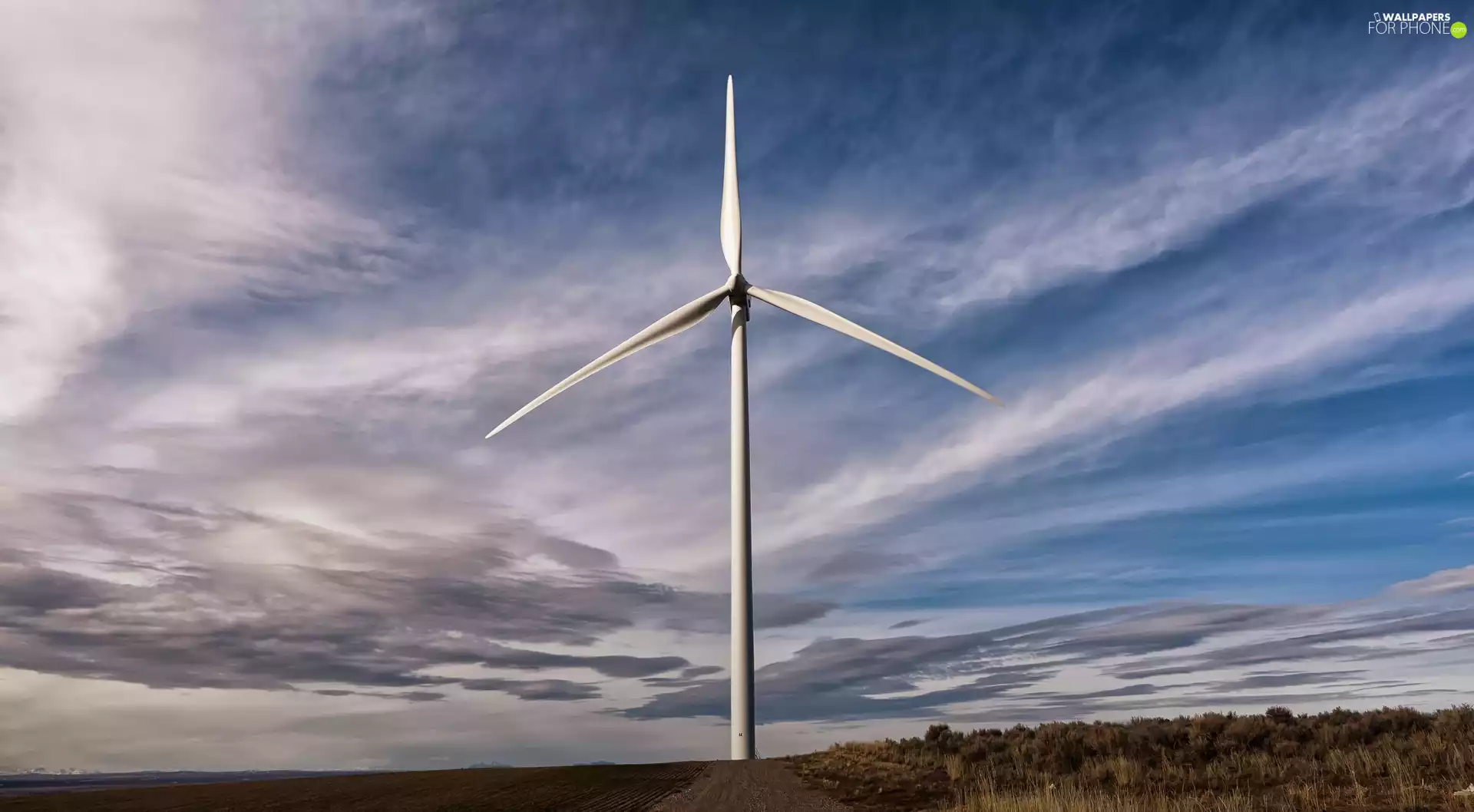Sky, Wind Turbine, clouds