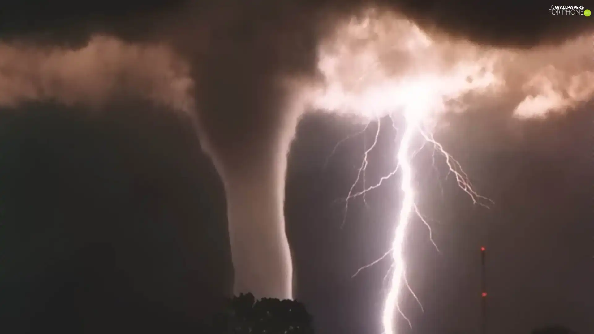 clouds, Twister, Storm