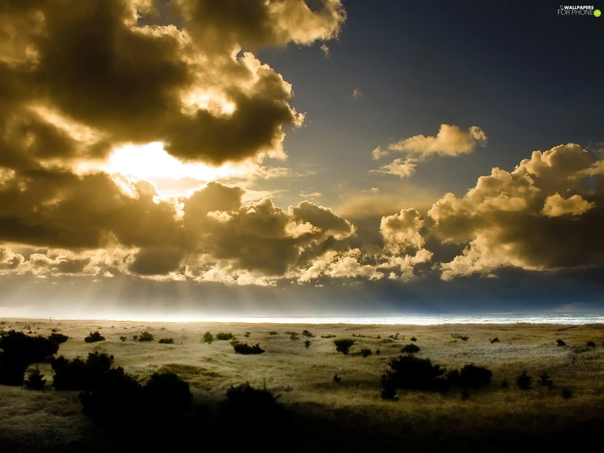 rays of the Sun, Sky, clouds