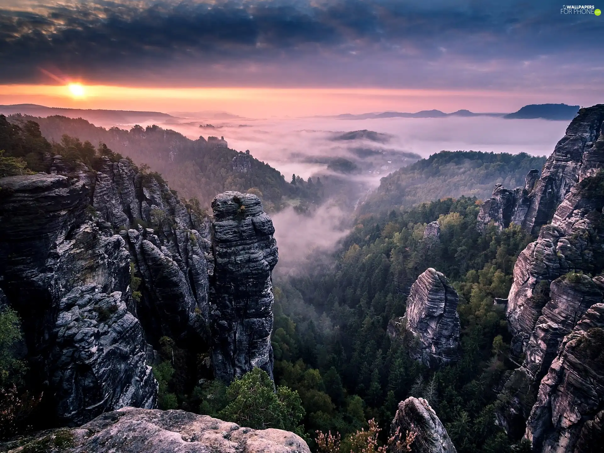 Great Sunsets, Mountains, clouds