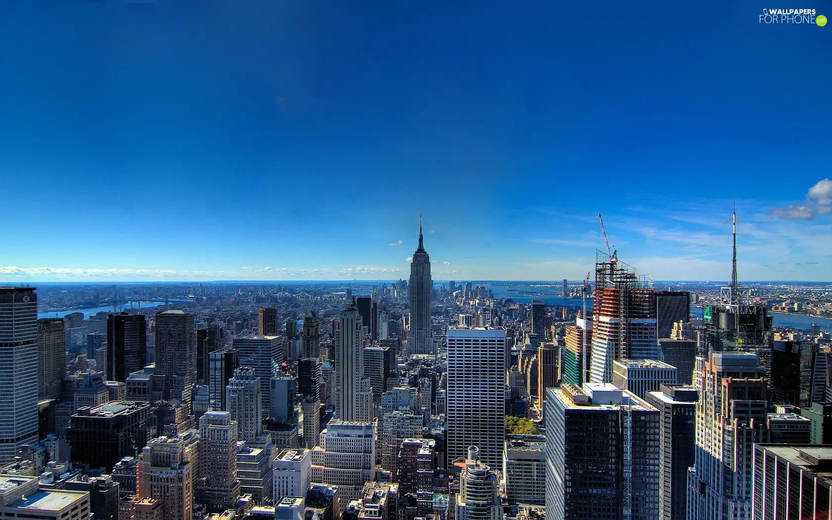 New York, scraper, clouds, Town