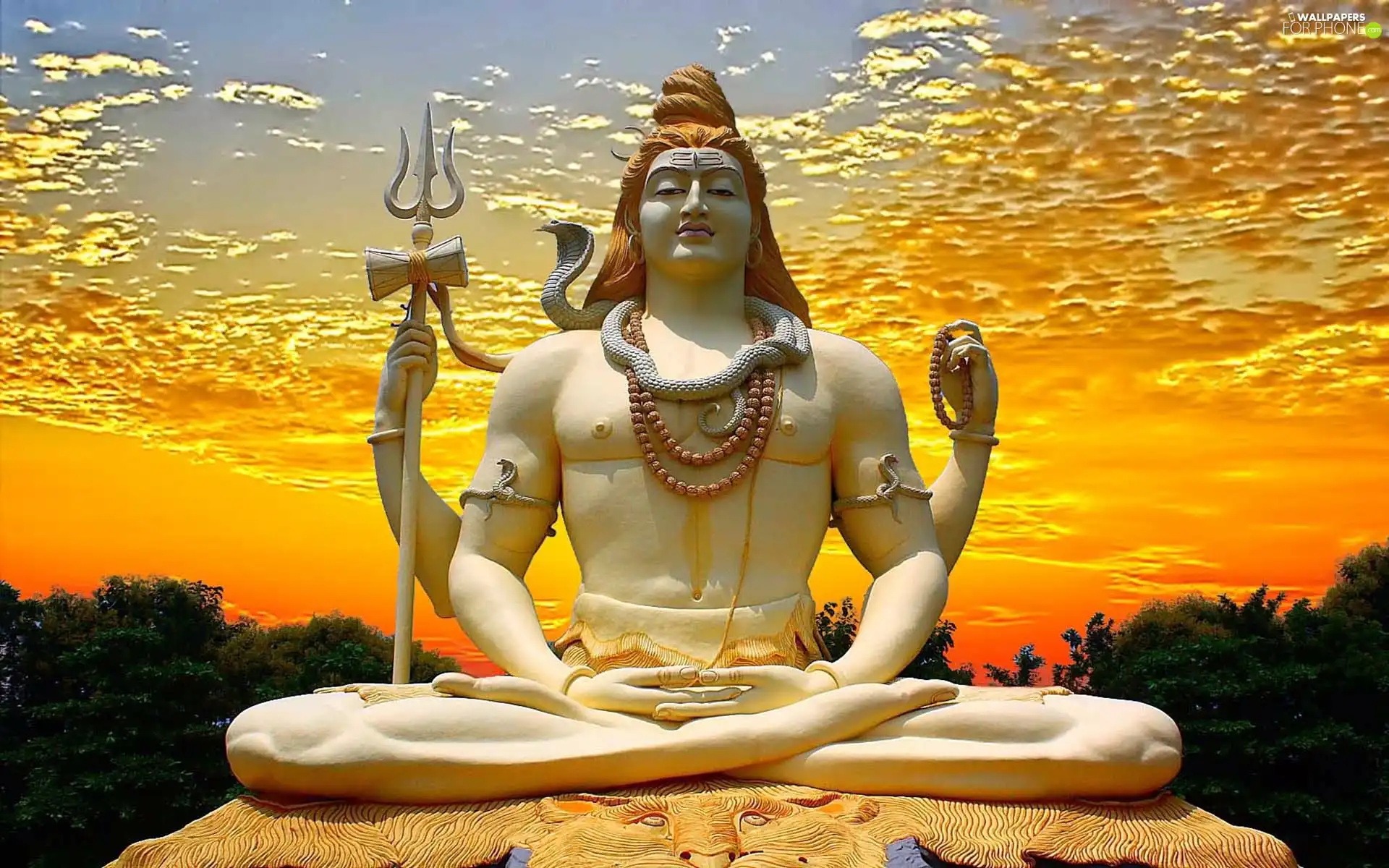 cobra, Statue monument, west, sun, hands, Budda