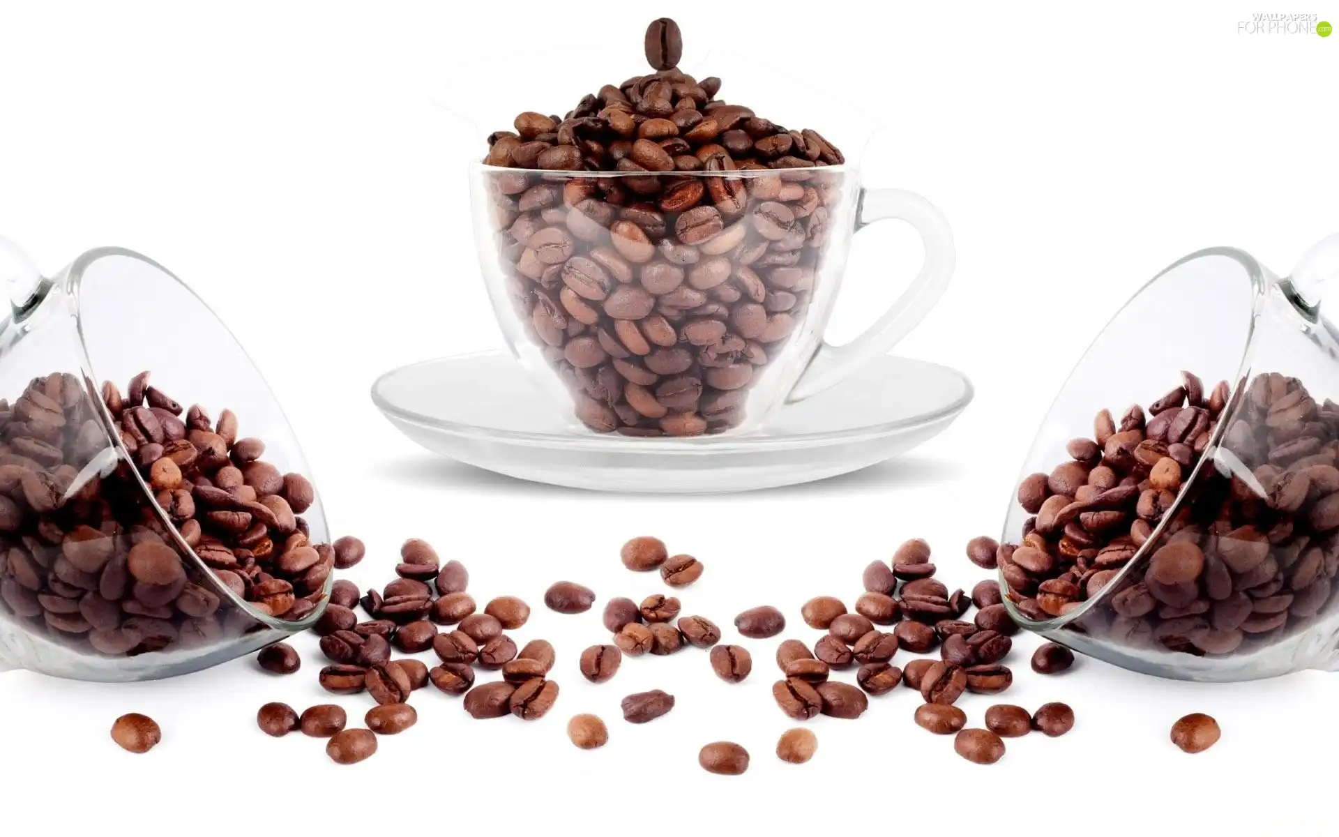 coffee, cups, grains