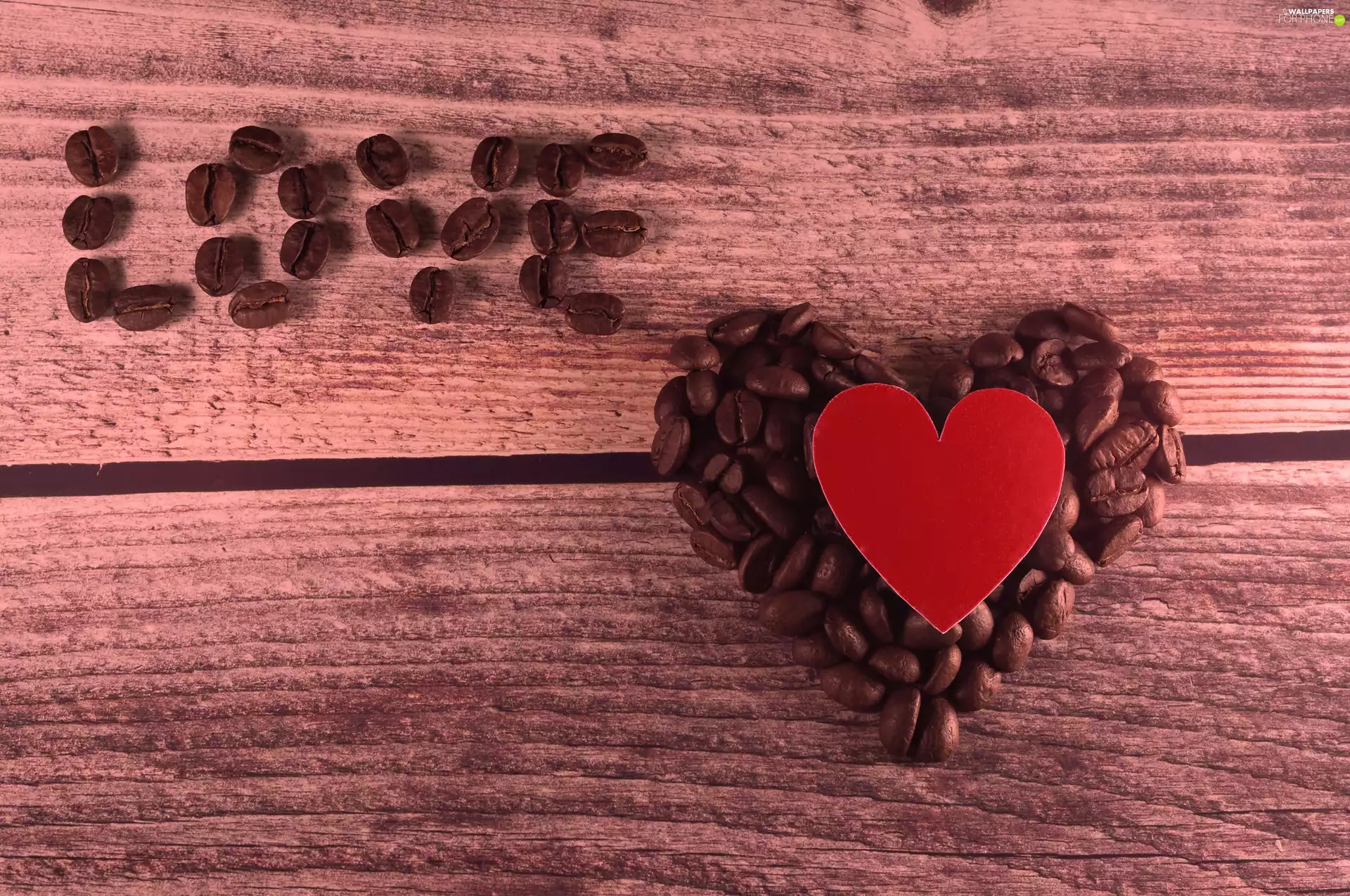 coffee, Heart, grains