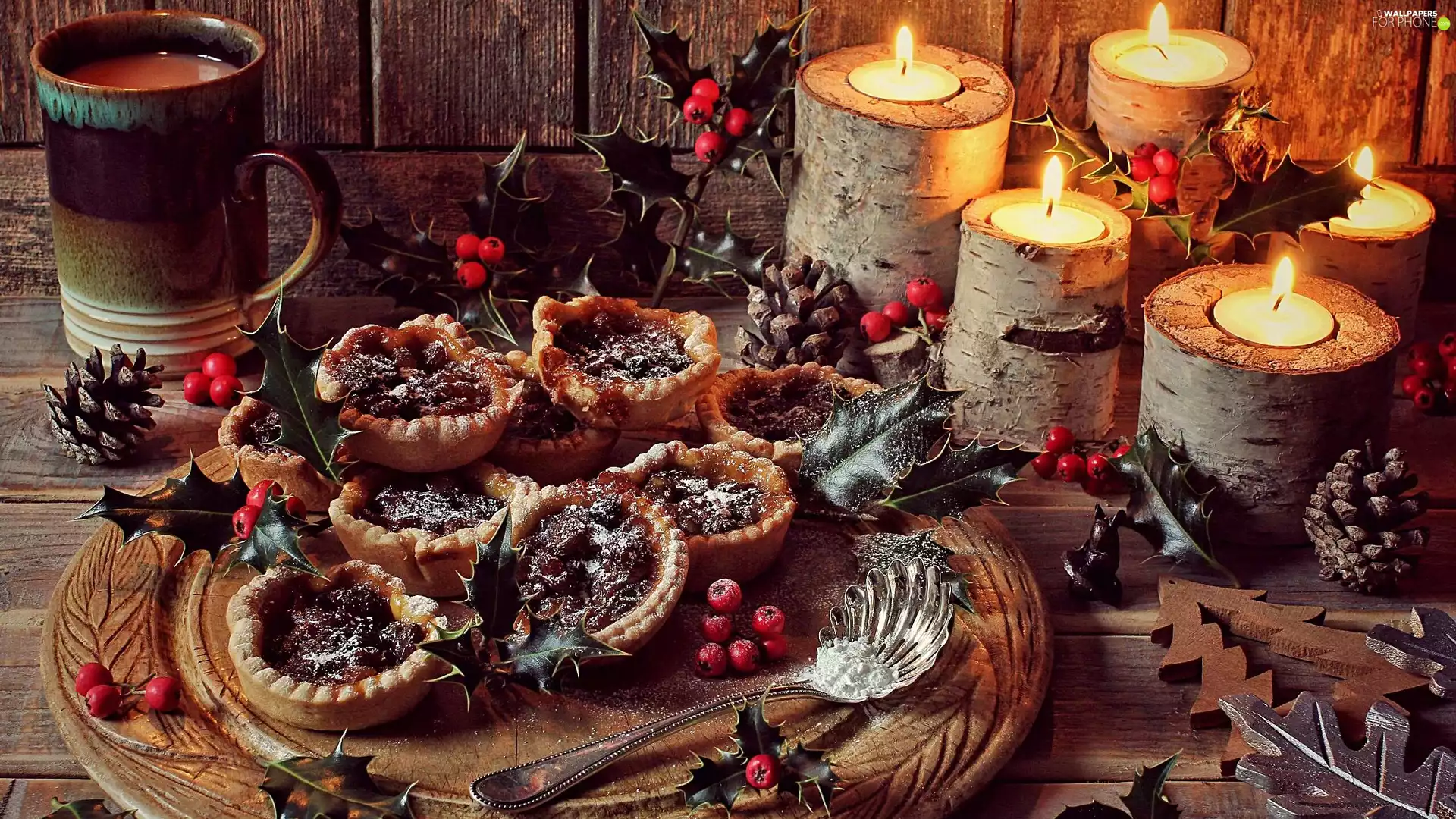 composition, Cup, Candles, Cookies