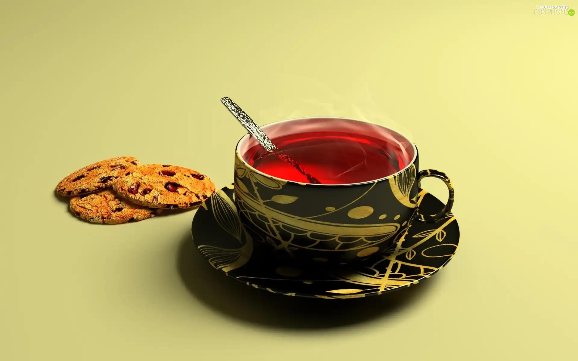 Cookies, cup, tea