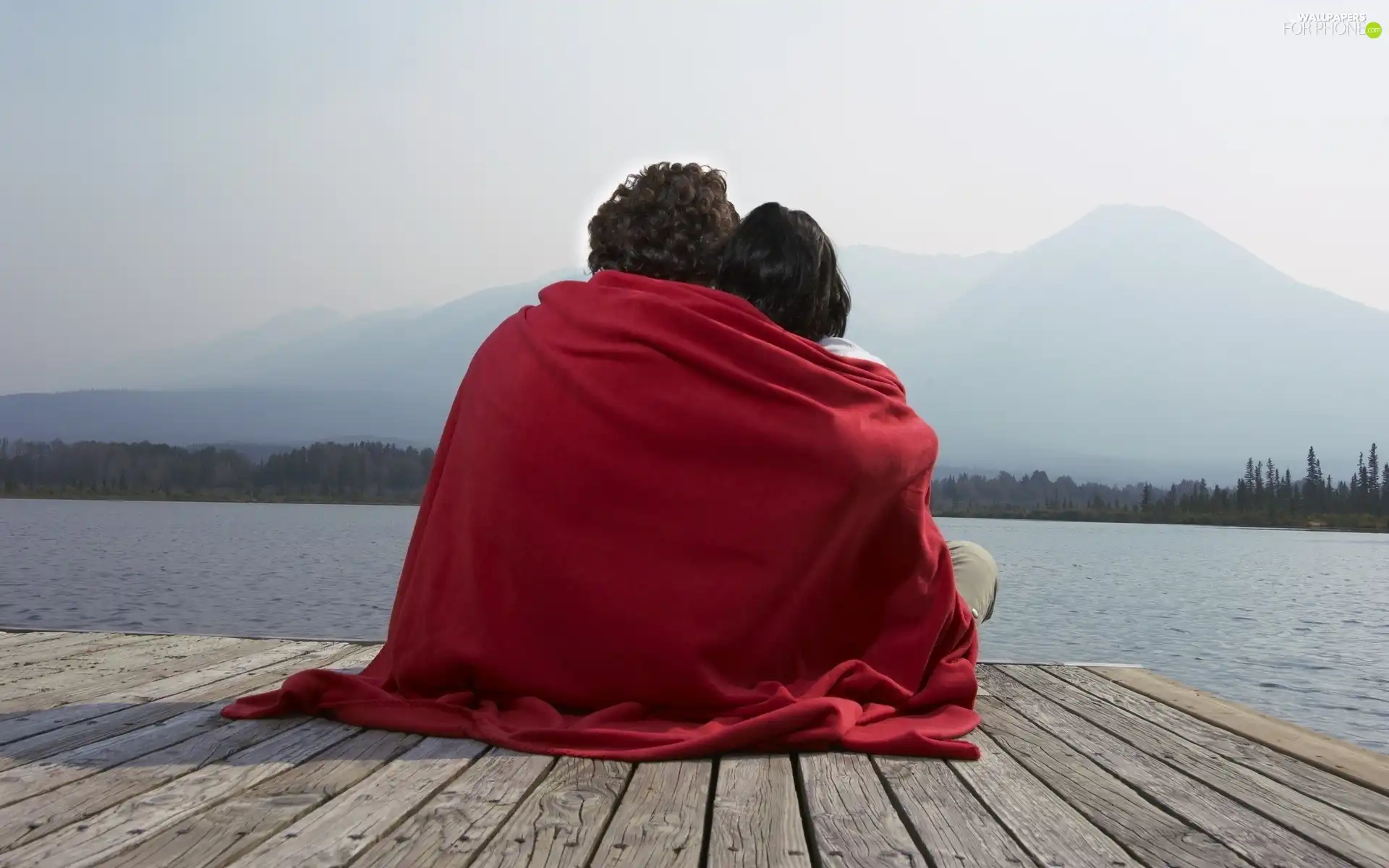 lovers, water, coverlet, Platform