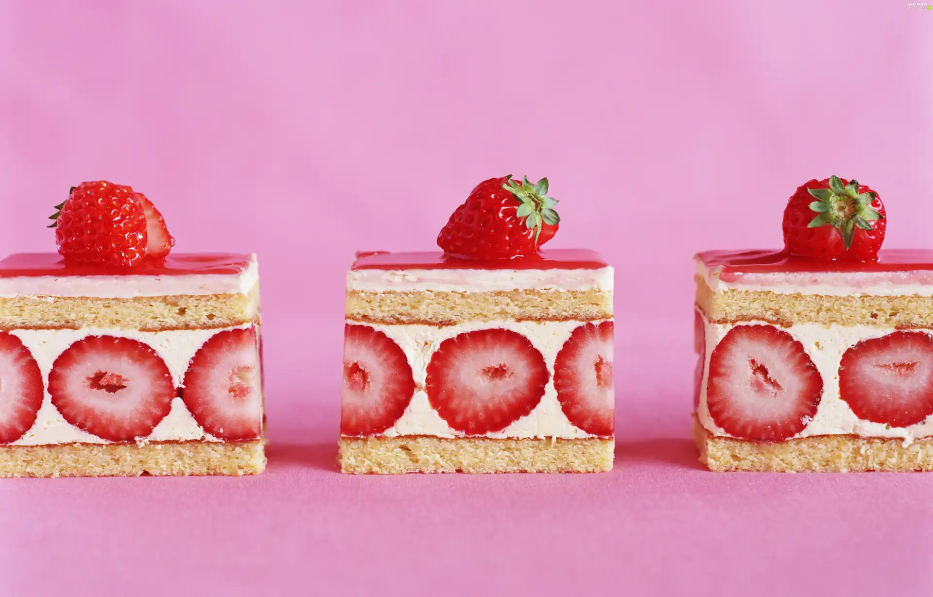 cream, Cookies, strawberries