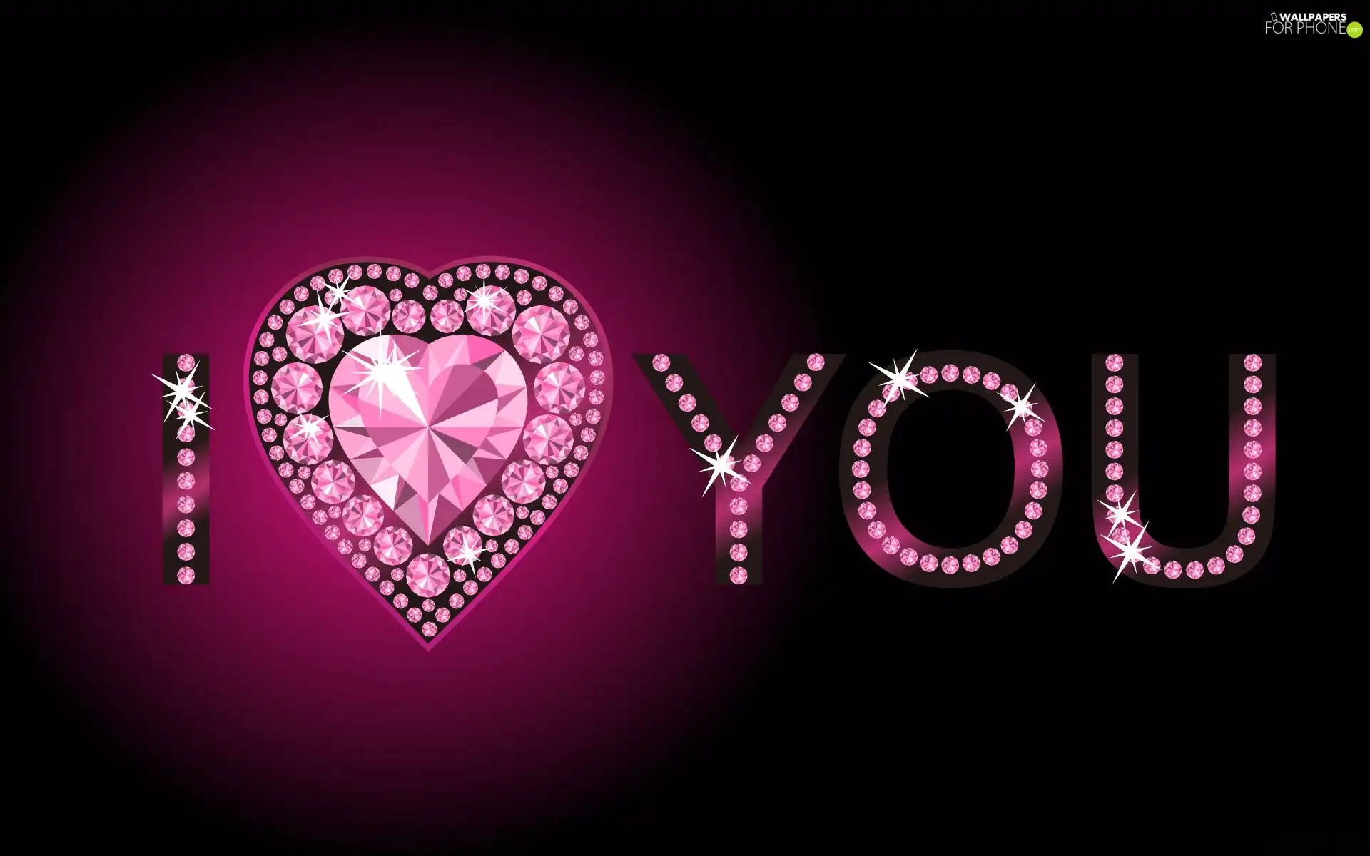 I love, text, crystals