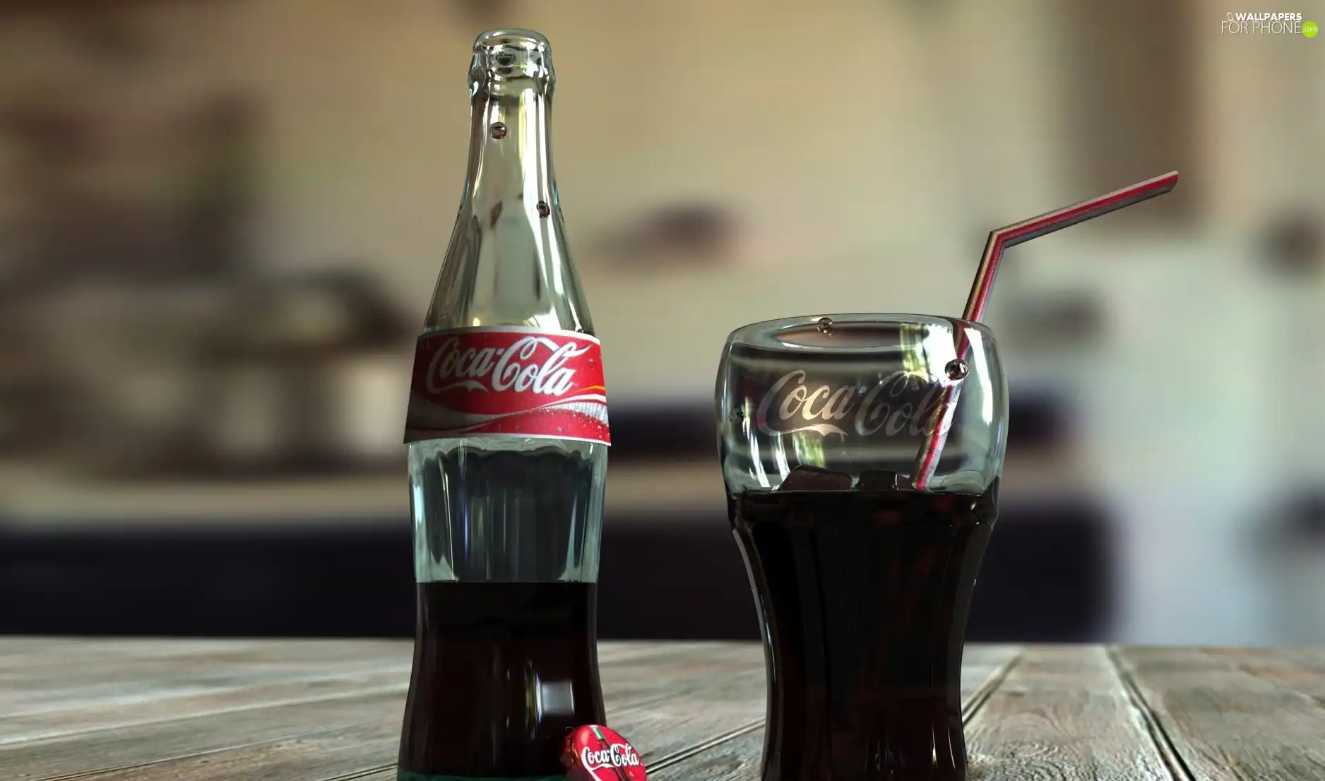 Coca, Bottle, cup, cola