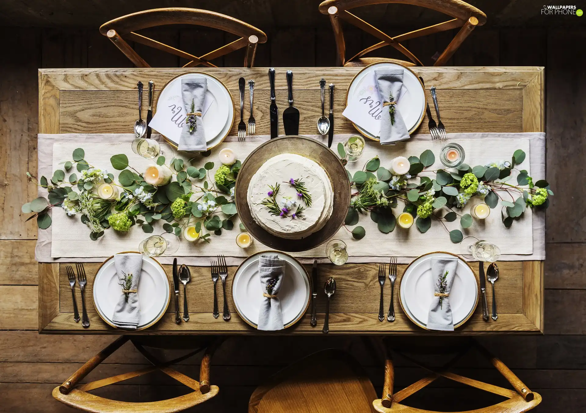 Plates, cutlery, decoration, table, Table