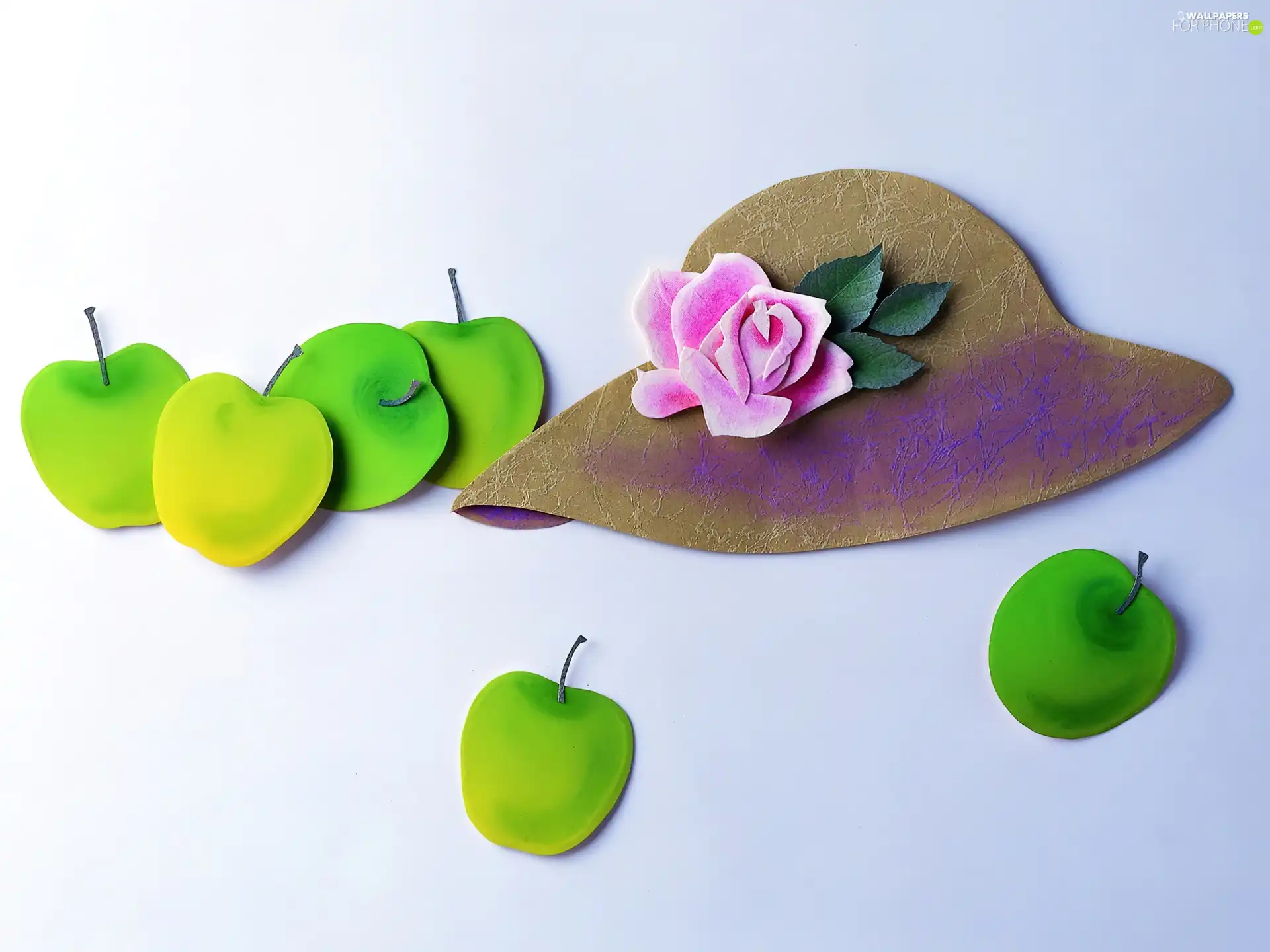 Cutouts, Hat, apples