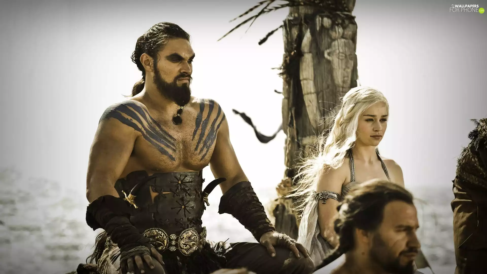 Game of Thrones, Daenerys - Emilia Clarke, Khal Drogo - Jason Momoa, Game Of Thrones