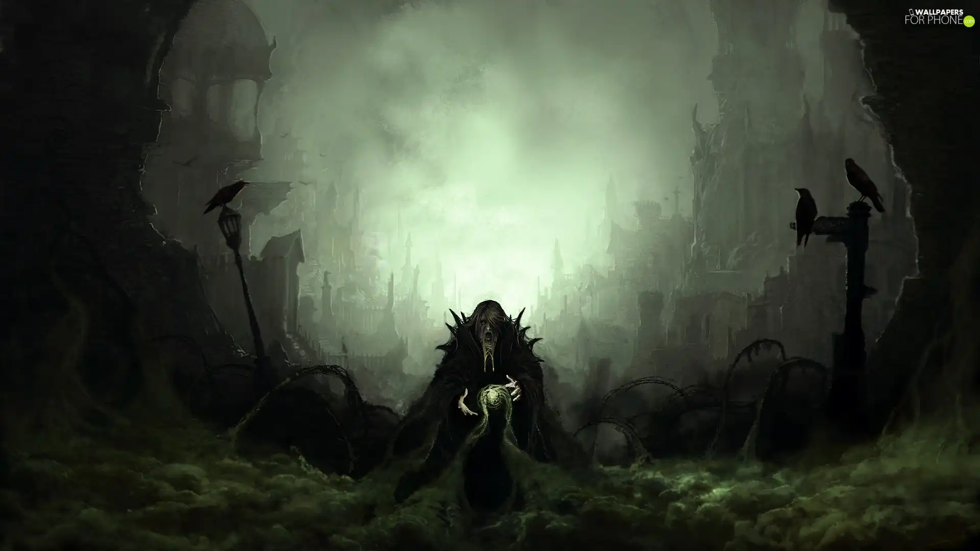 magician, fear, dark, cave