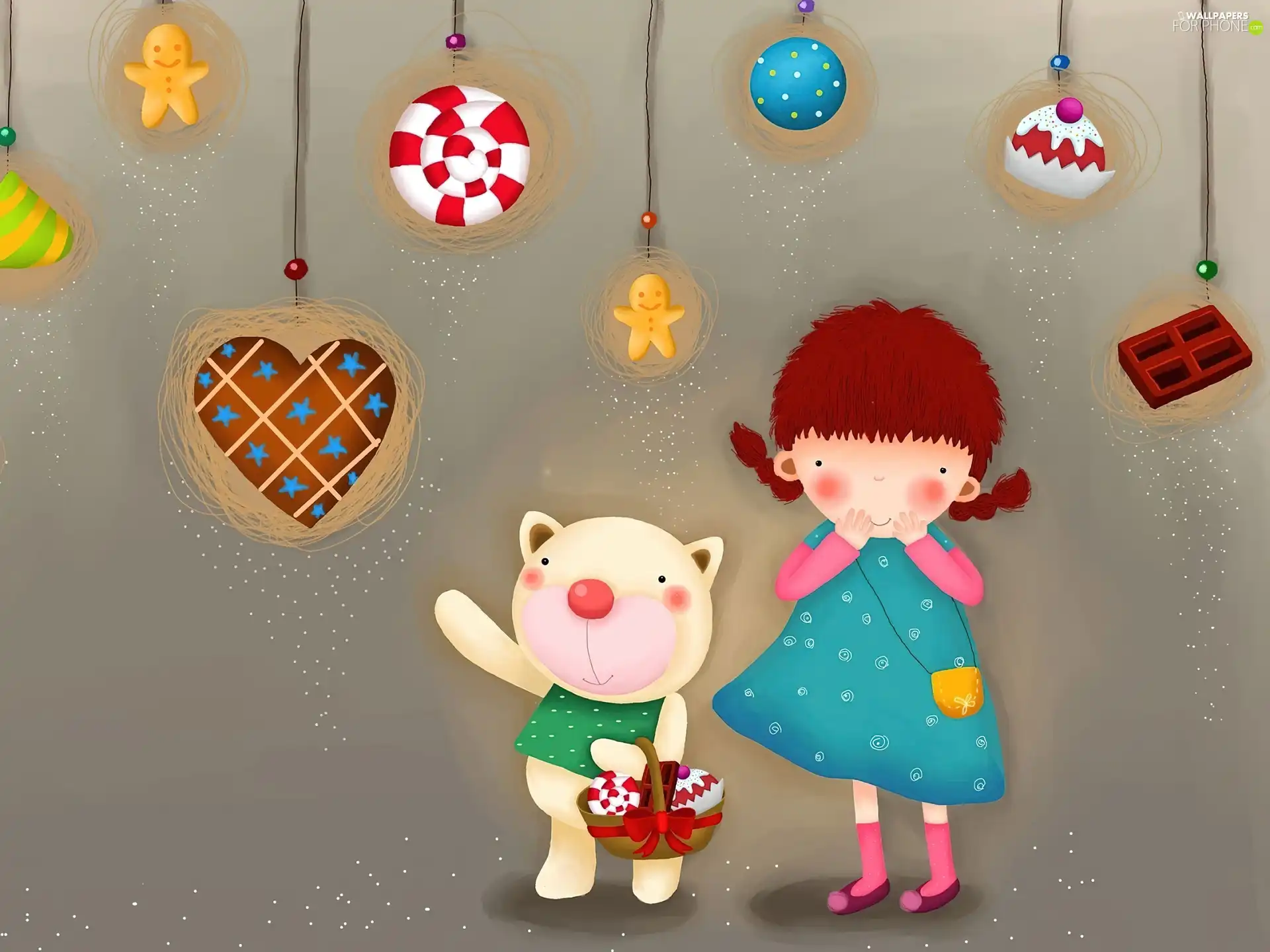 Christmas, Teddy Bear, decor