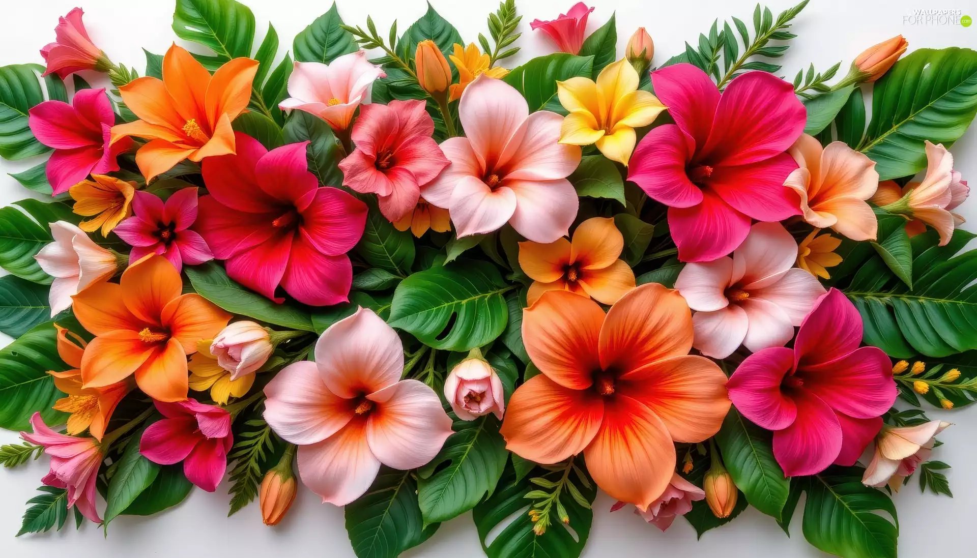 color, Flowers, leaves, developed