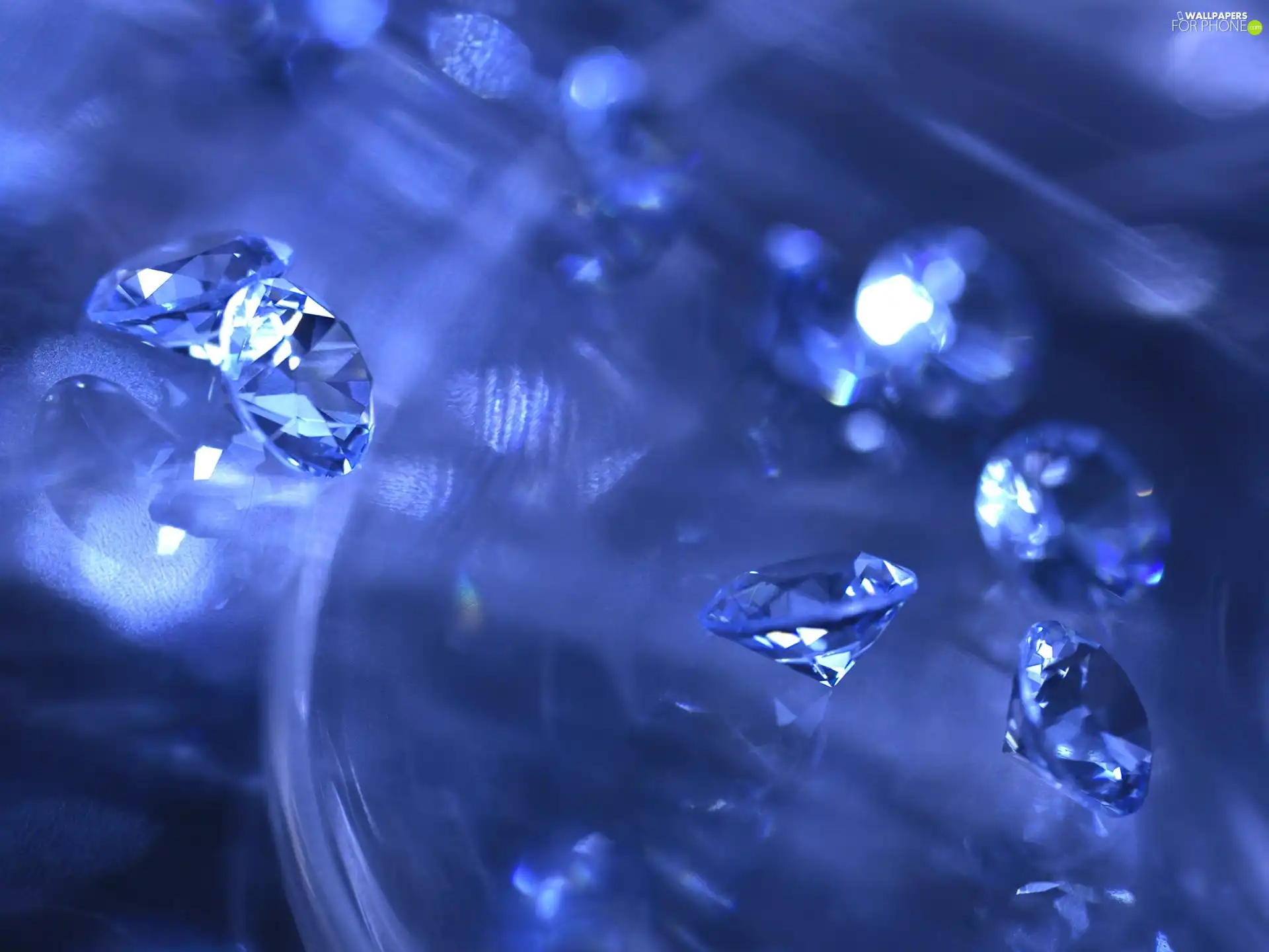Blue, diamonds