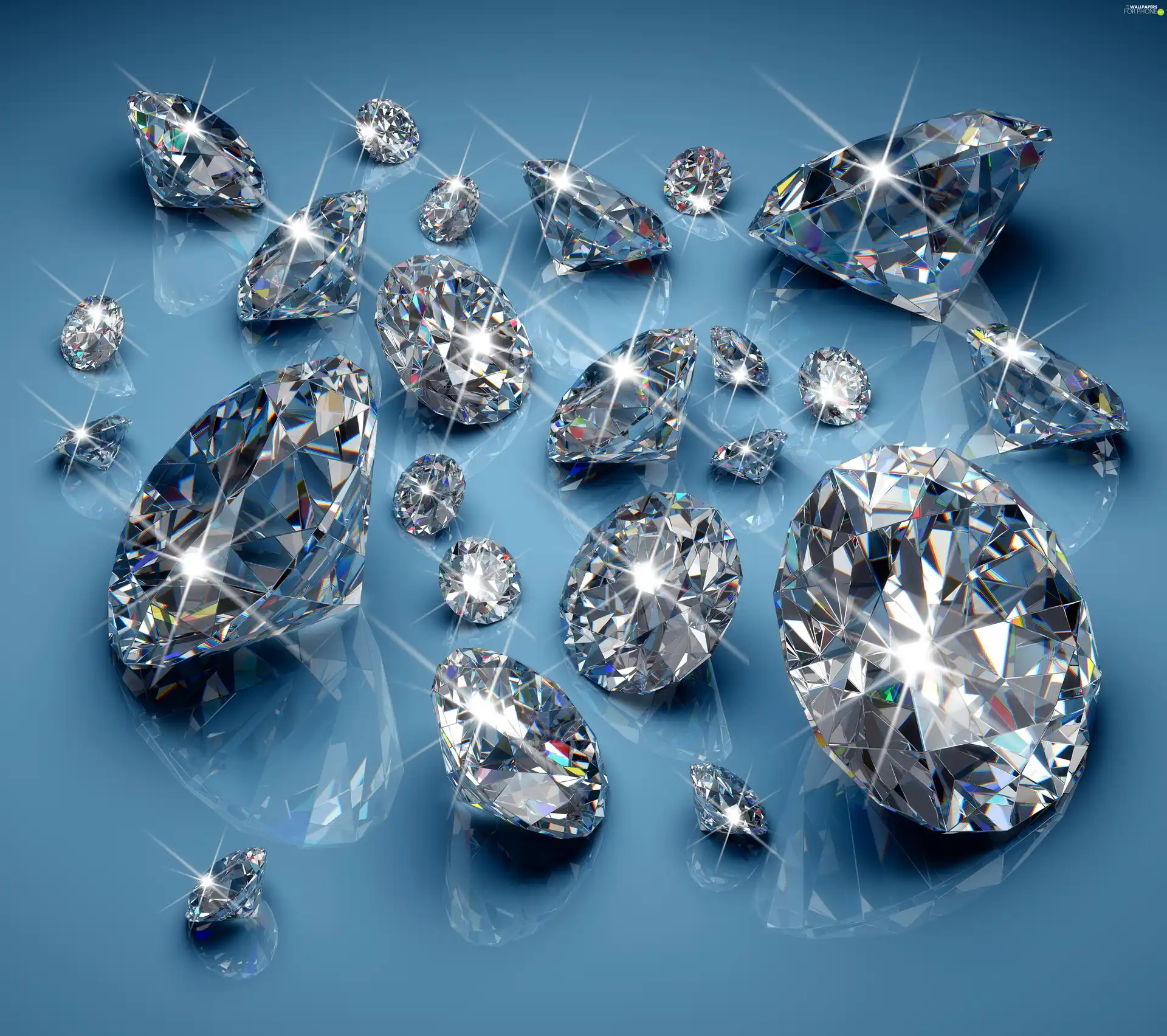 diamonds, Gems, shimmering
