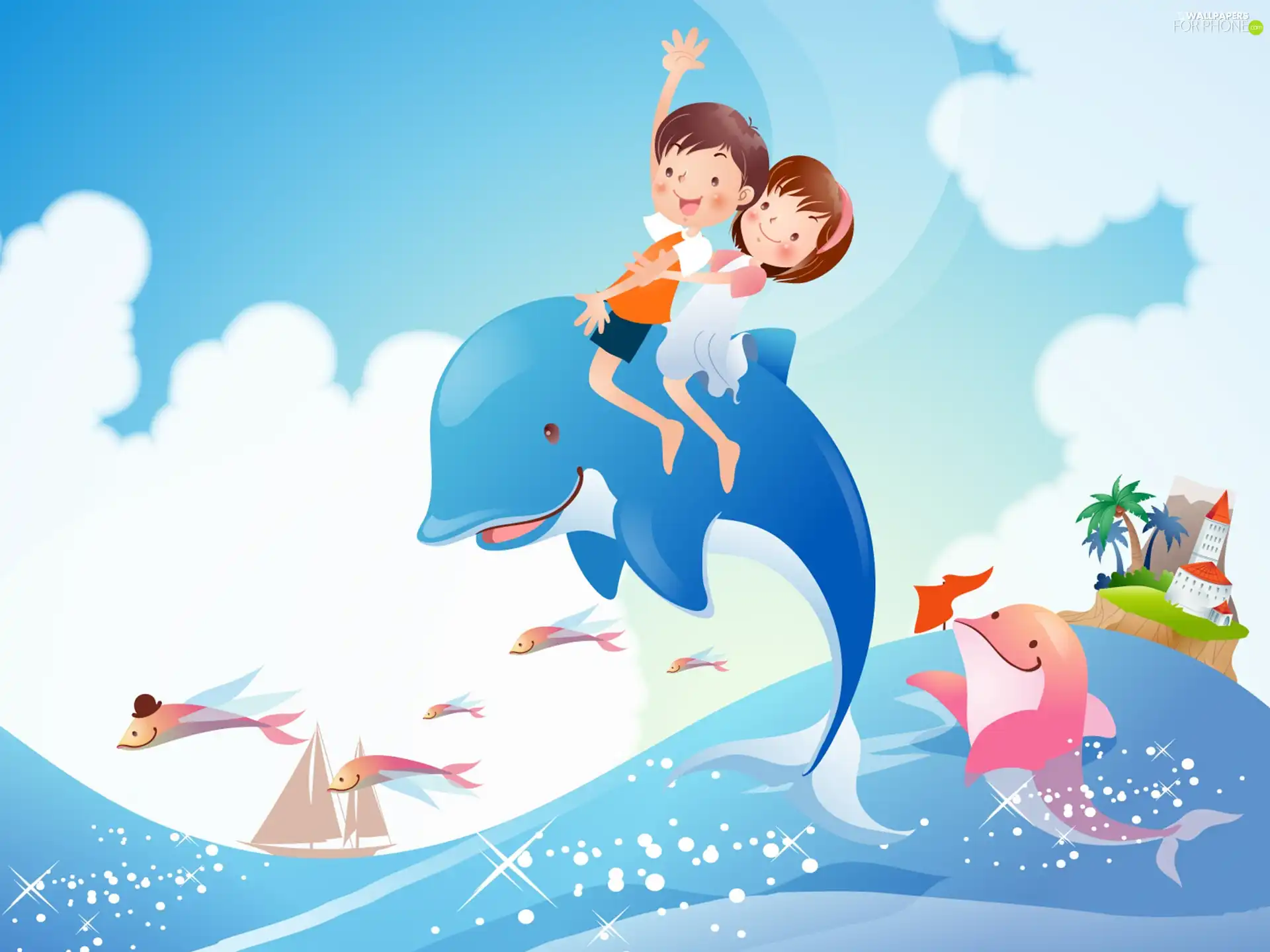 dolphins, Steam, Kids