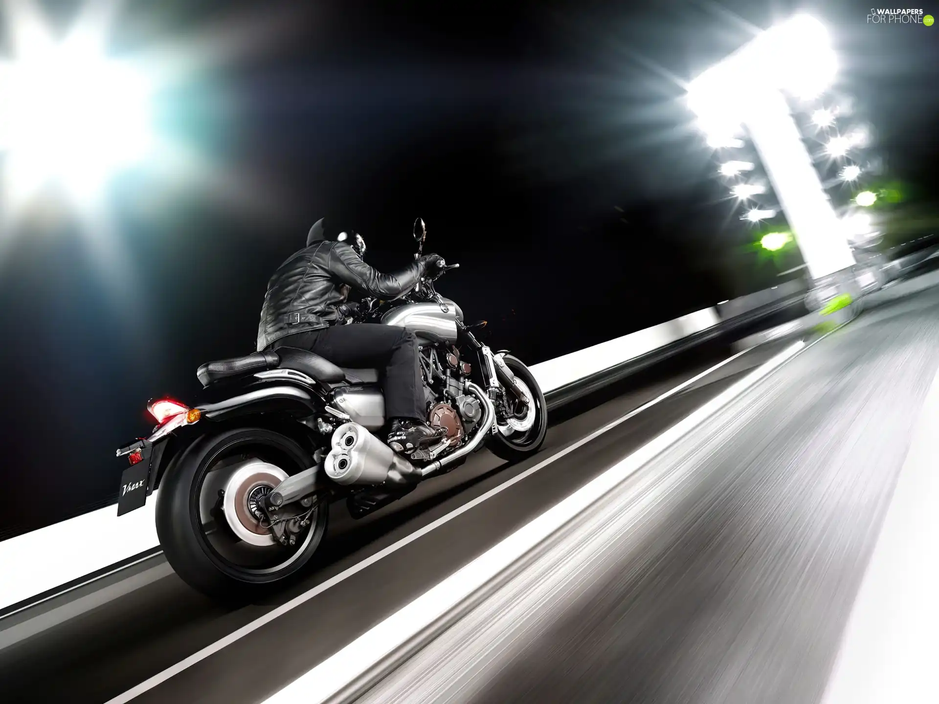 Yamaha V-Max, race, Drag, track