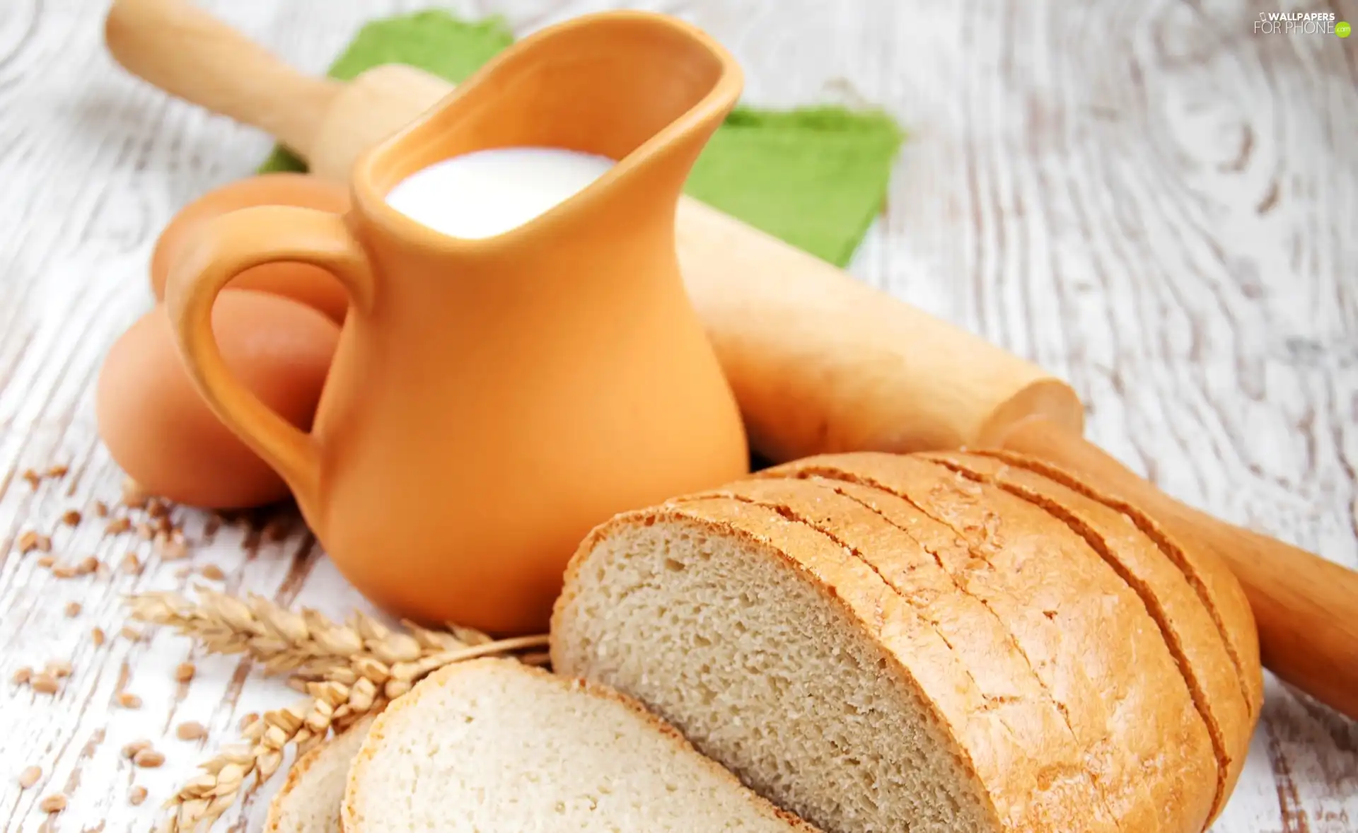 milk, bread, Ears, ##, eggs, jug