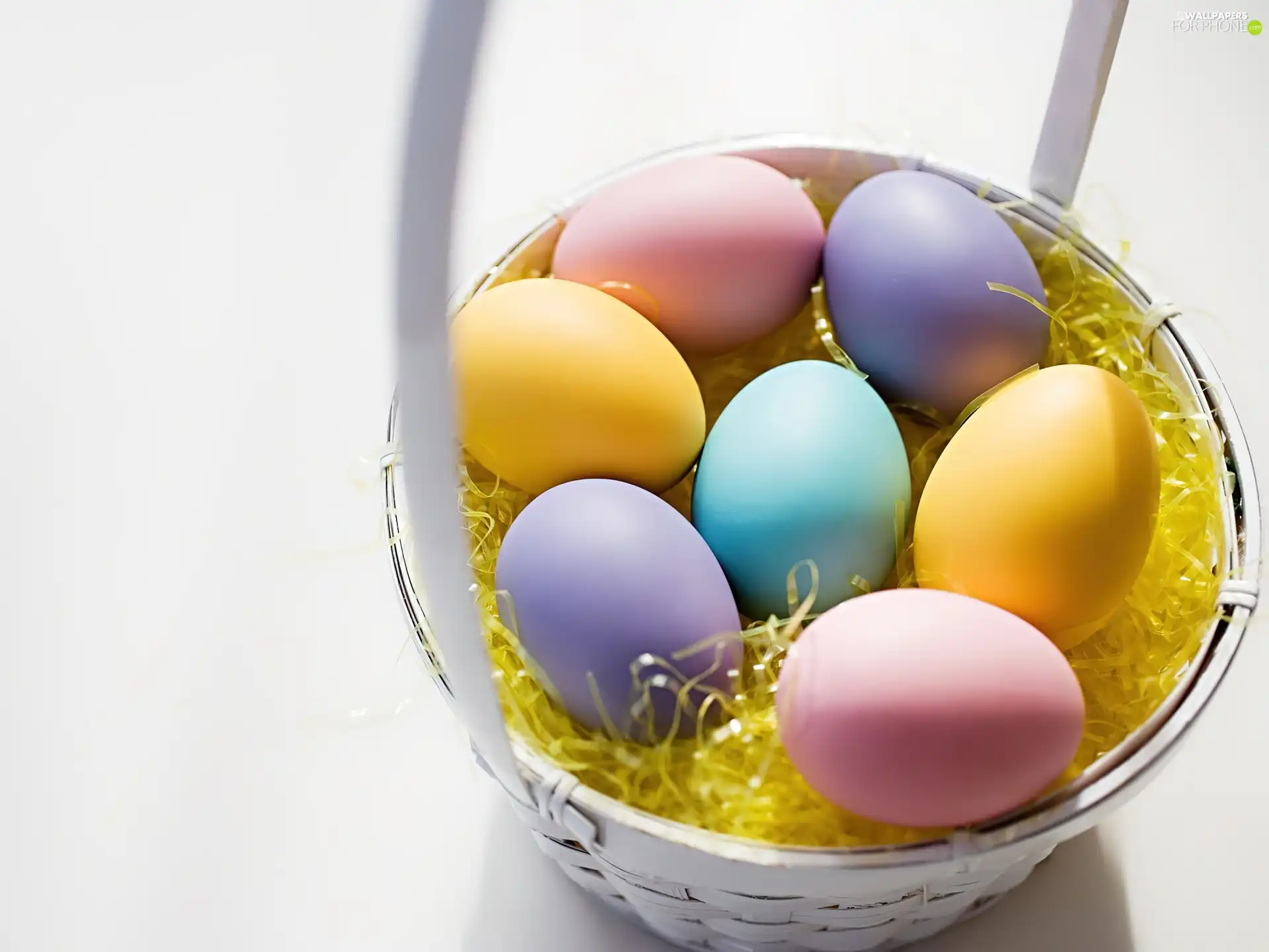 easter, basket, eggs