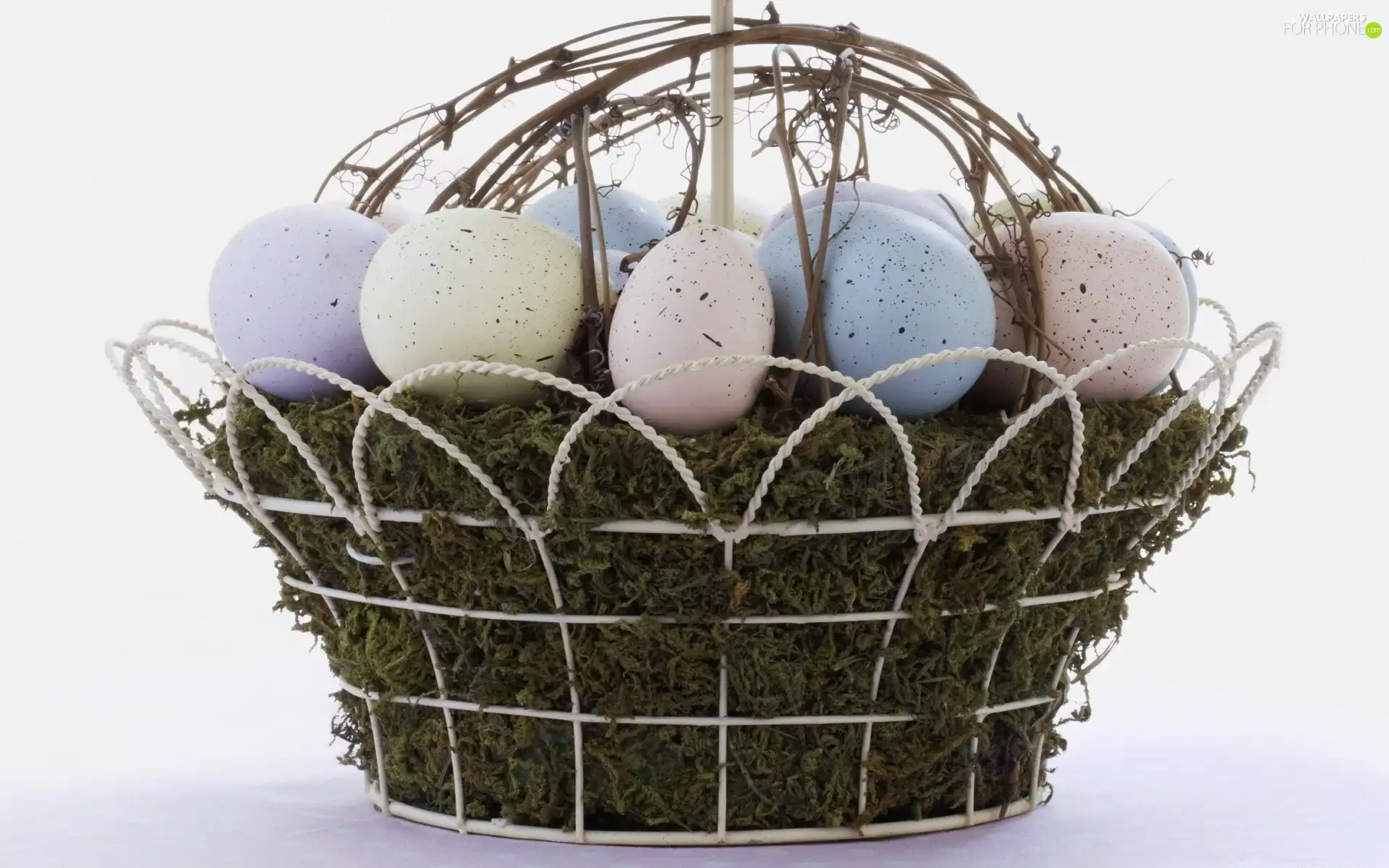 easter, basket, eggs
