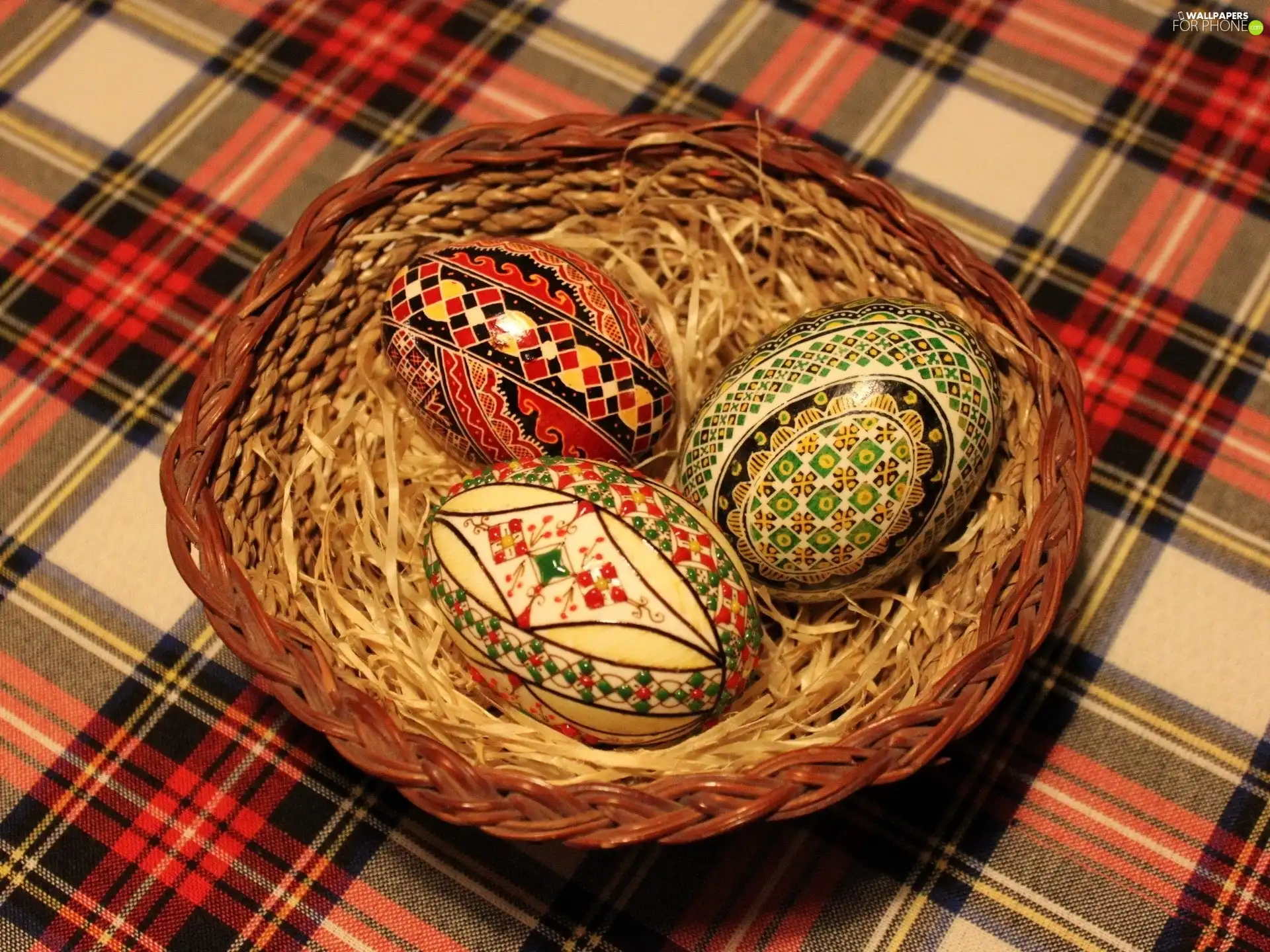 easter, basket, eggs