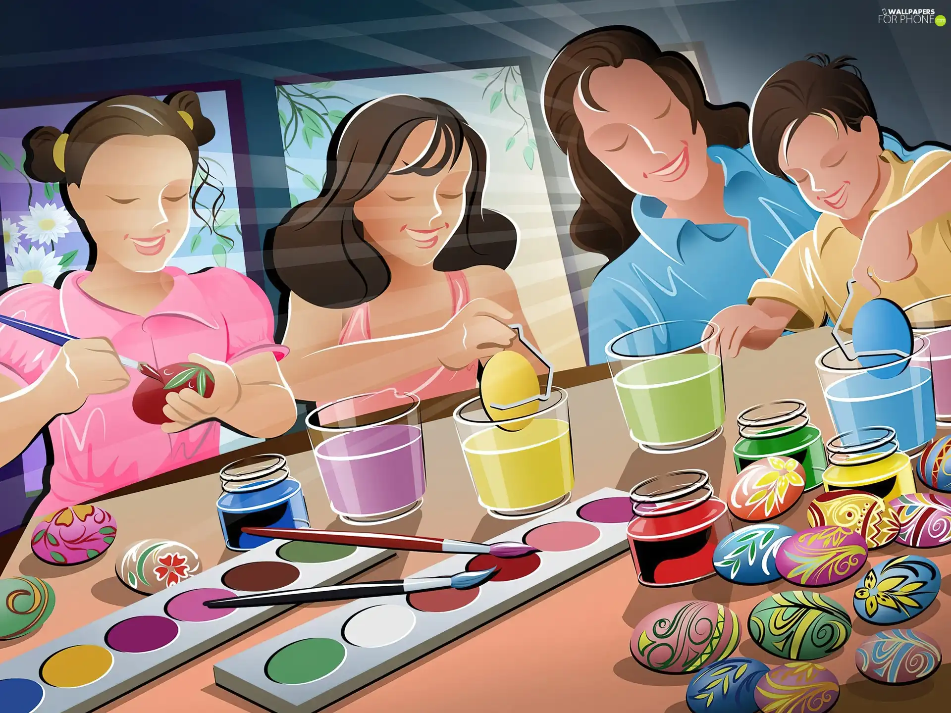 easter, coloration, eggs