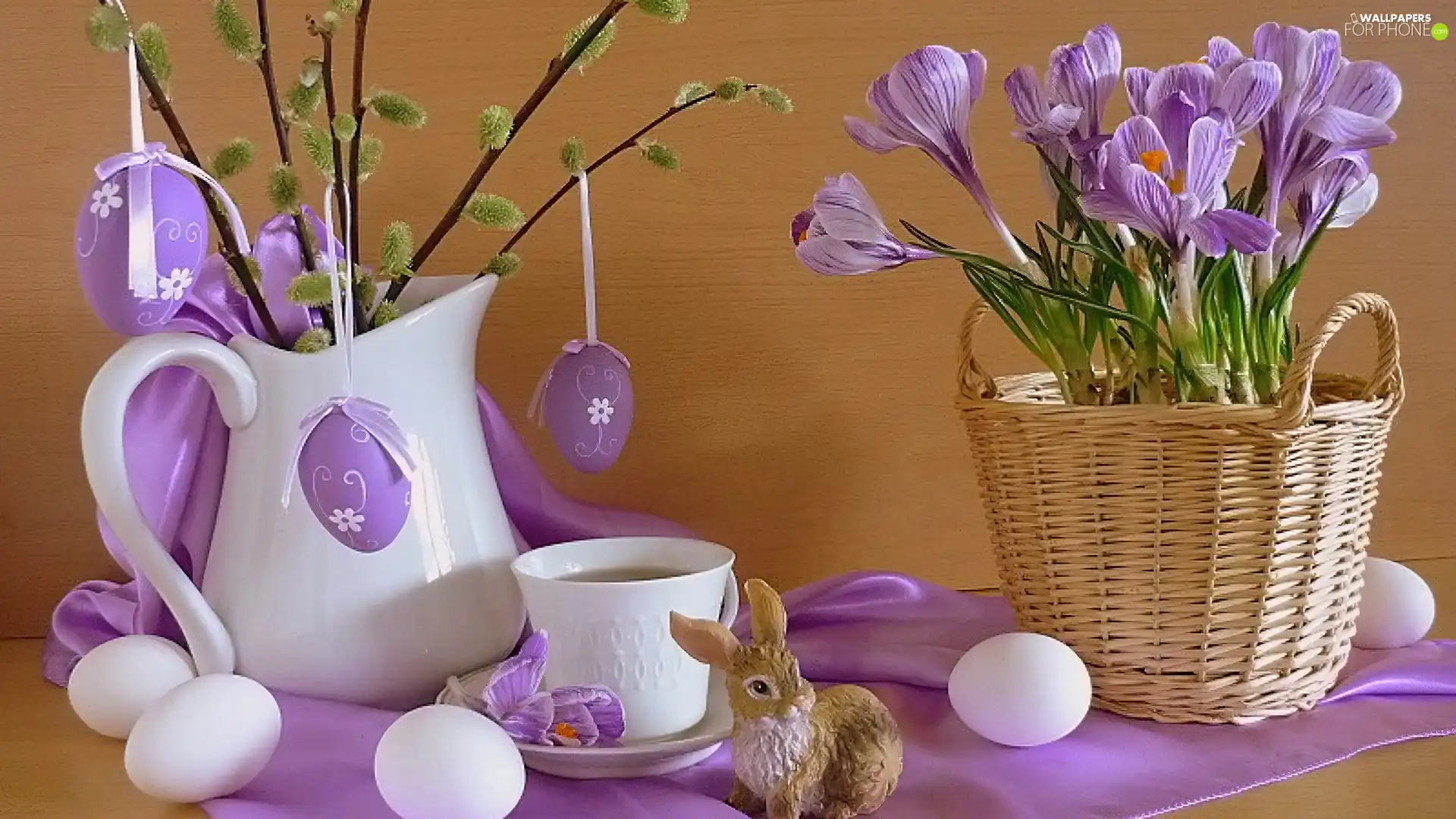 purple, decoration, Easter, Flowers