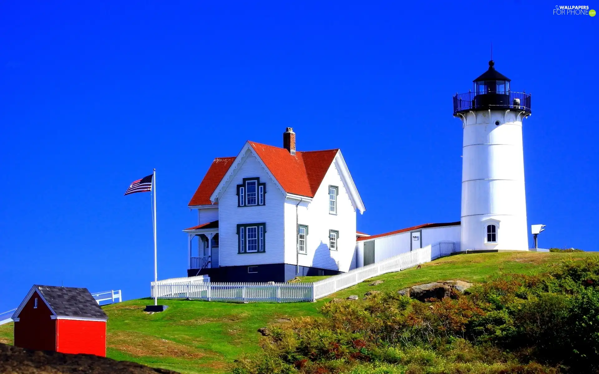 elevation, Sky, maritime, house, Lighthouse