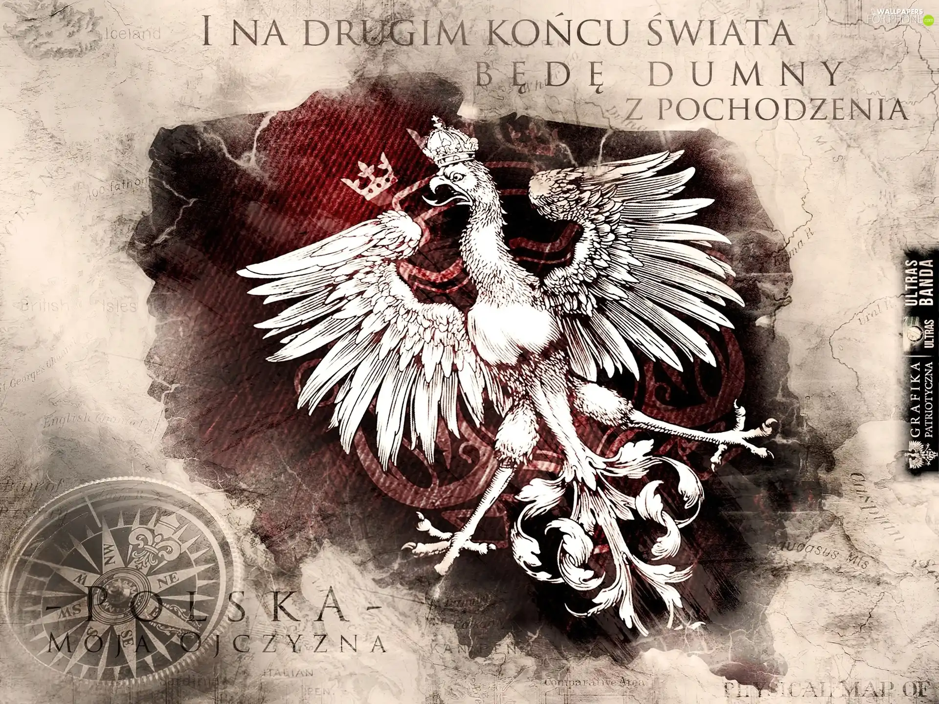 graphics, Poland, emblem, Map