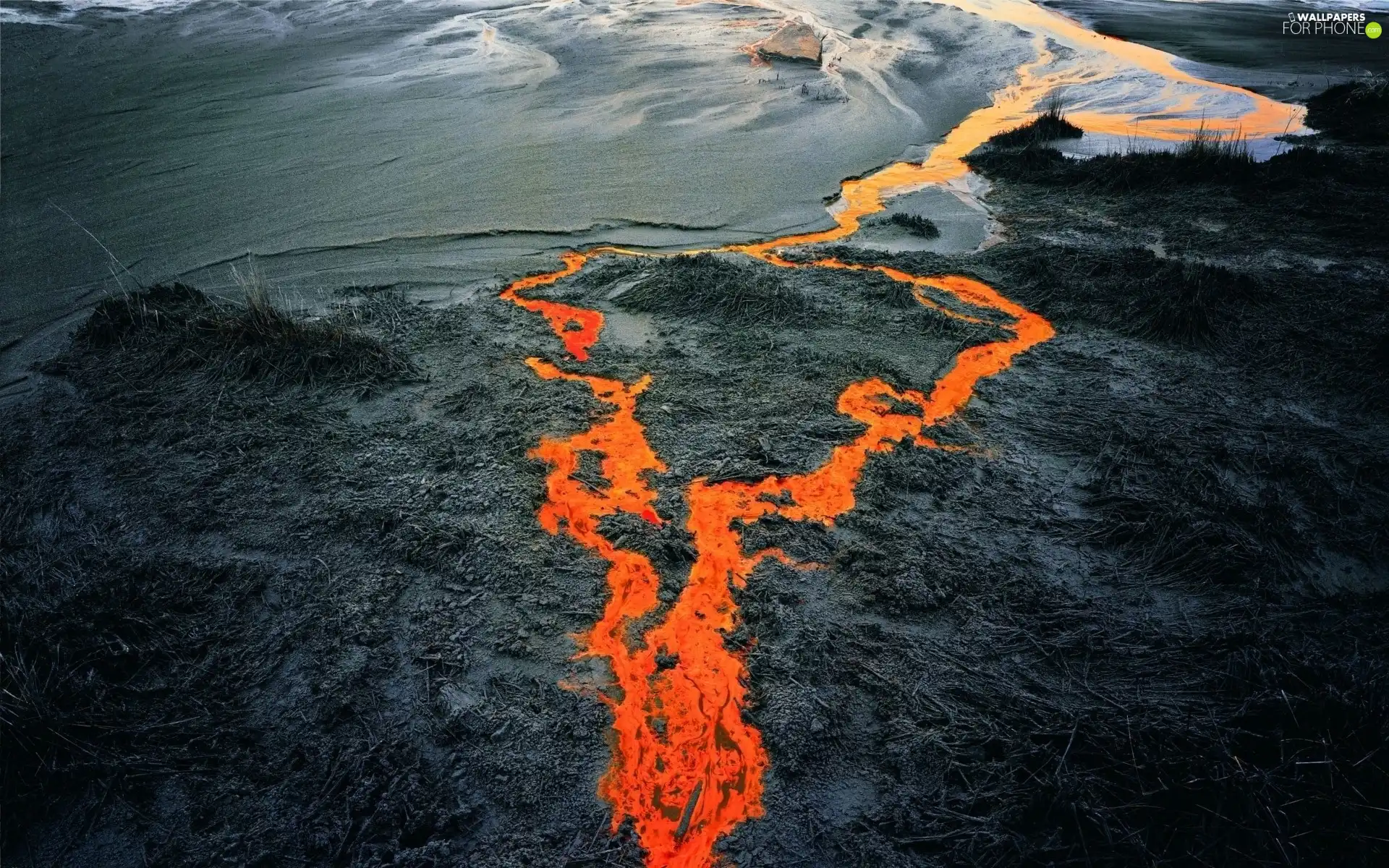 eruption, volcano, Lava