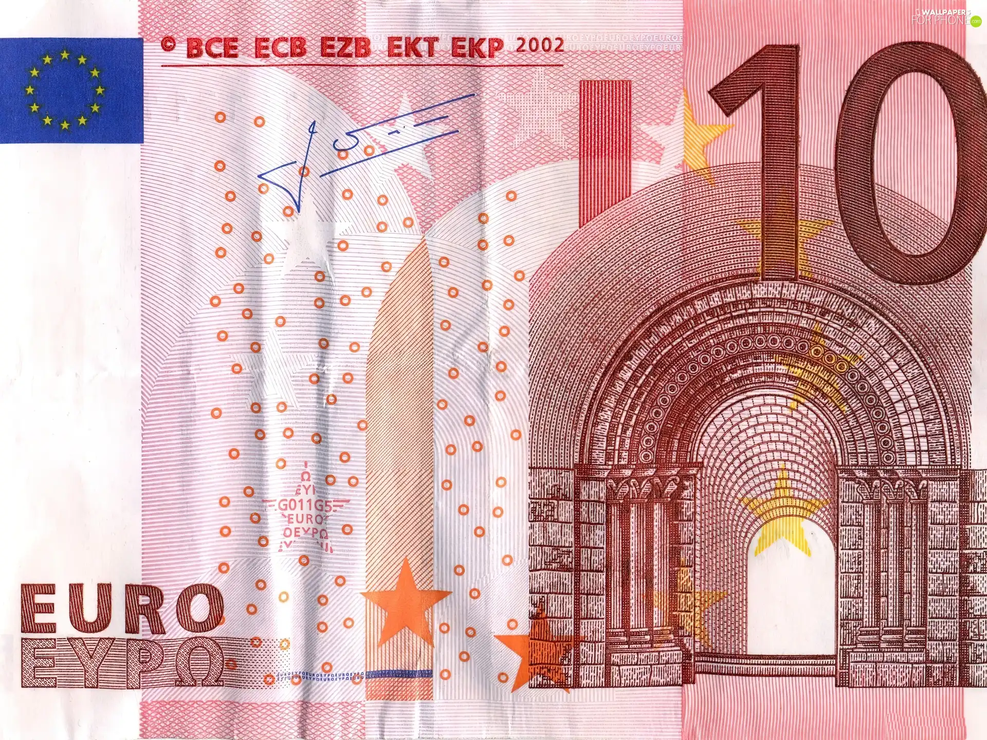 Euro, note, ten