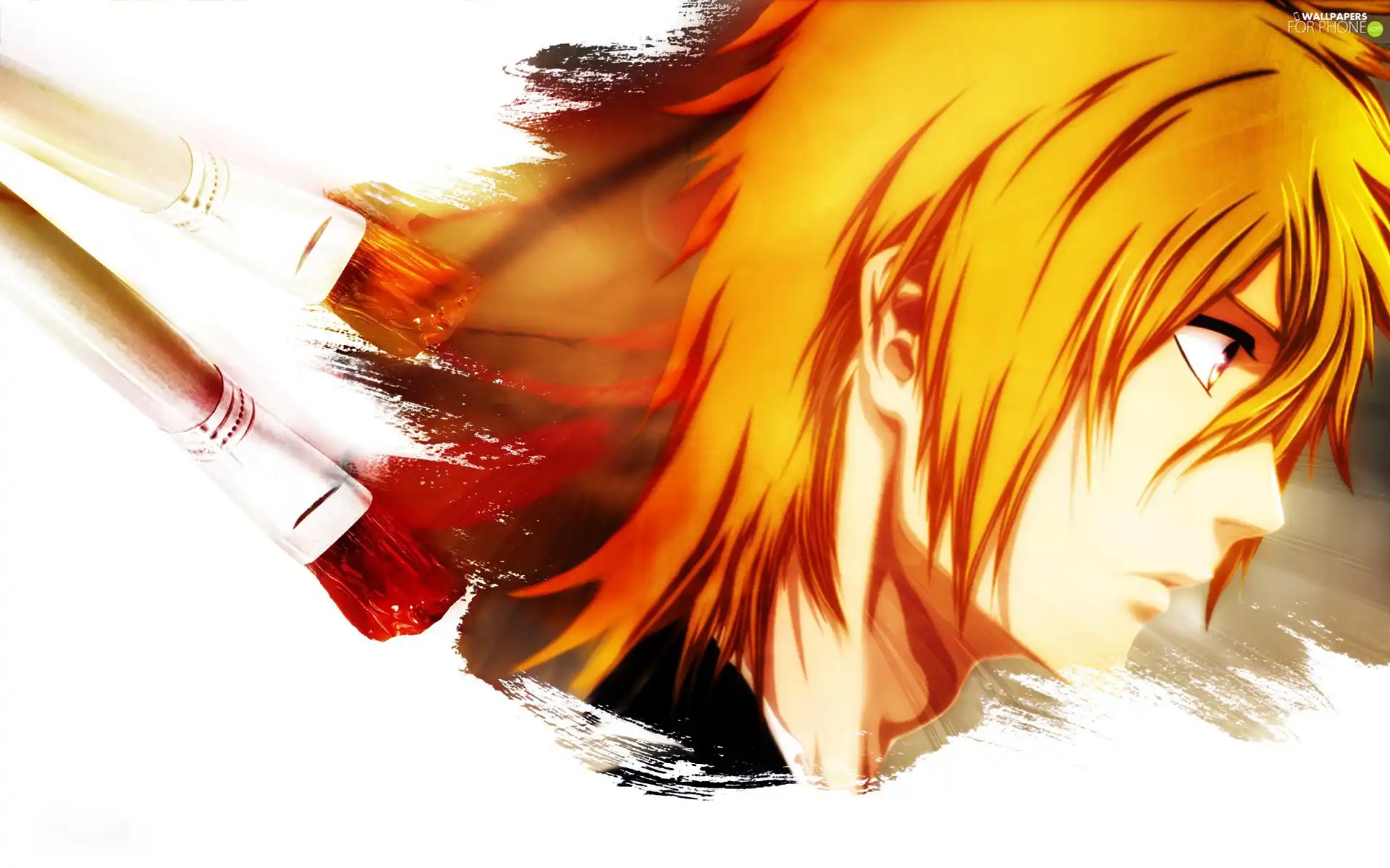 Brushes, ichigo kurosaki, face