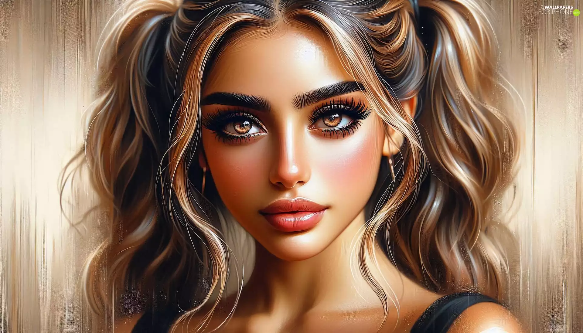 make-up, graphics, face, portrait, Women