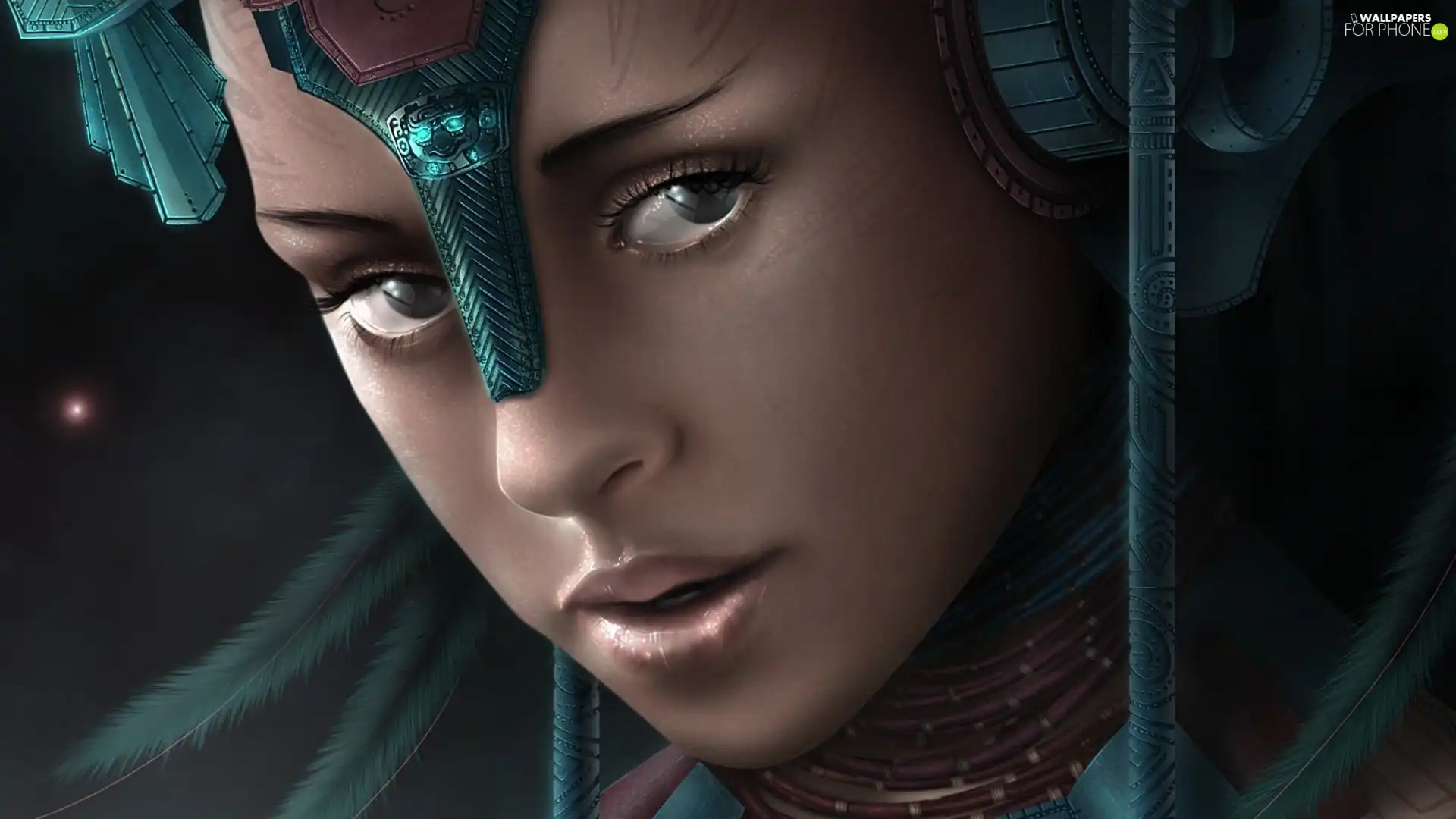 The look, girl, feather