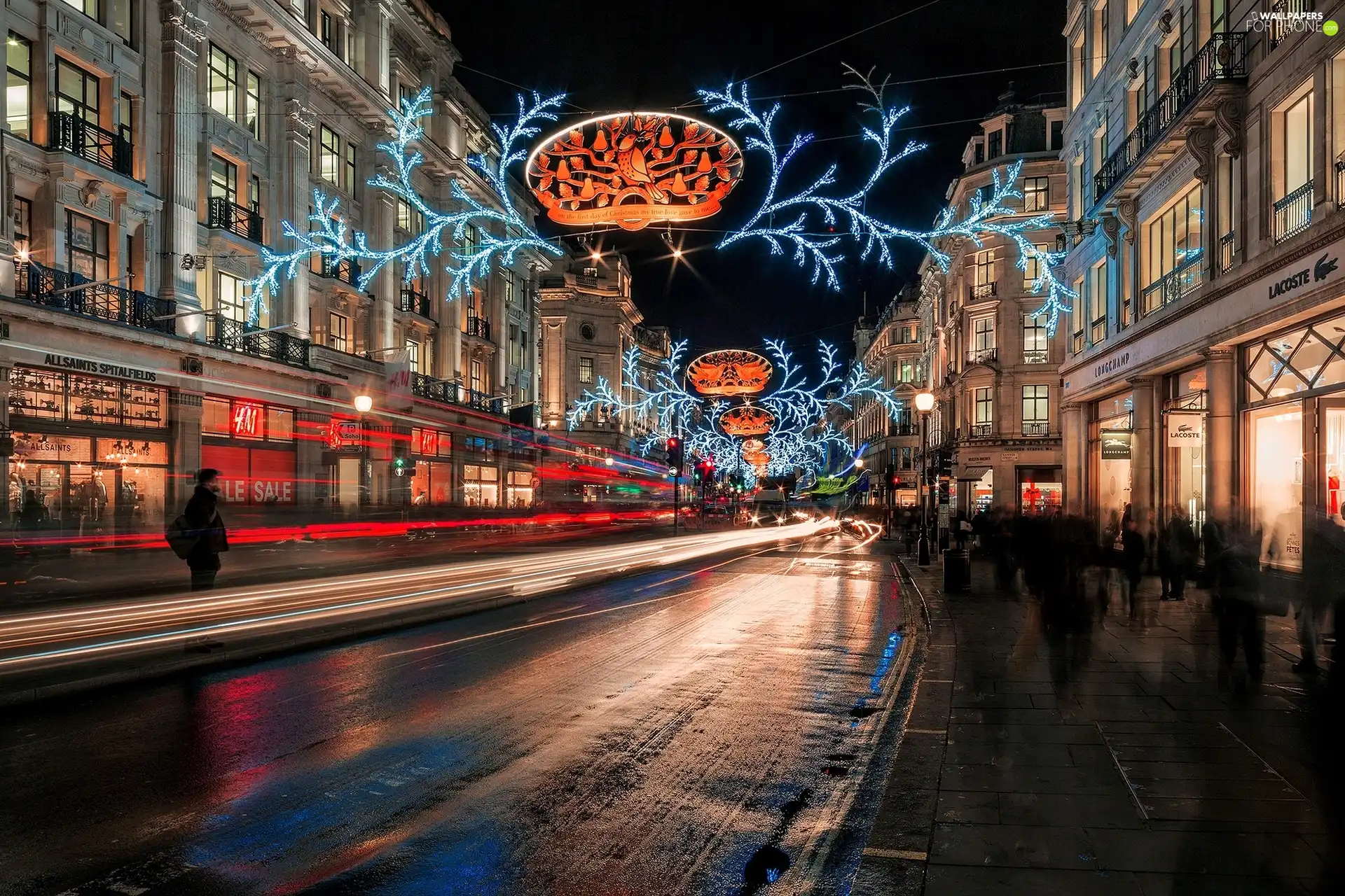 festive, decor, Street, Houses, Town