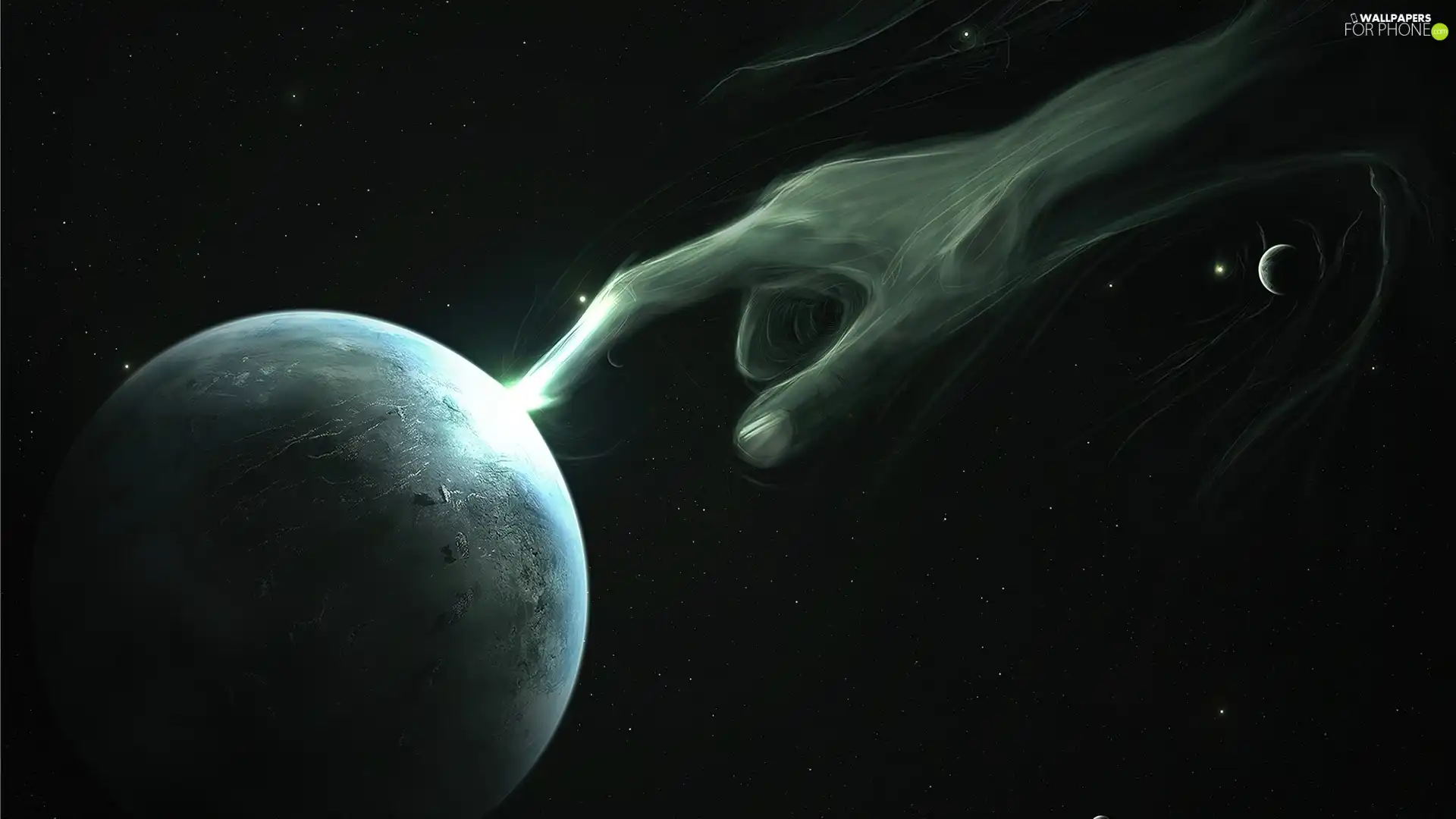 finger, Planet, hand