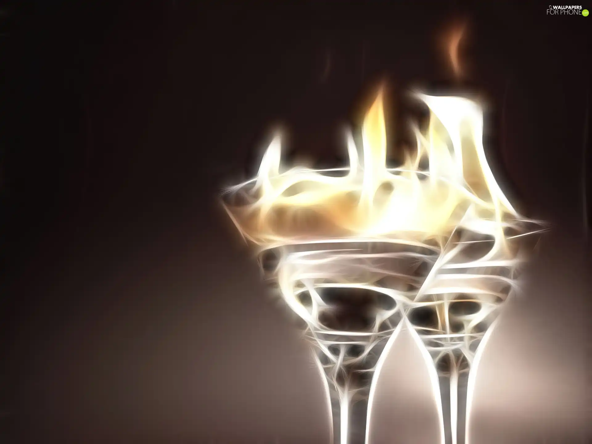 glasses, Flames