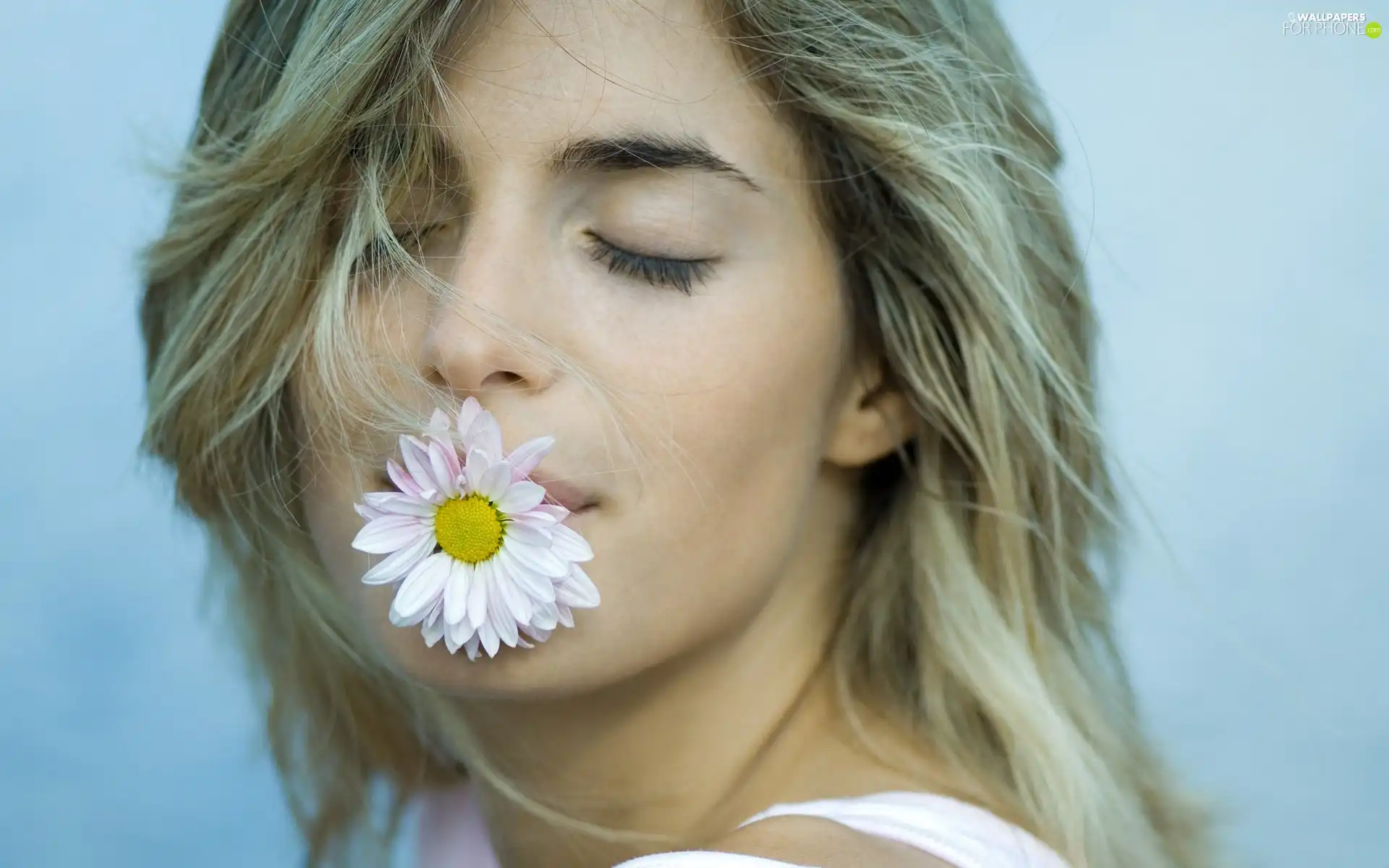 Flower, girl, lips