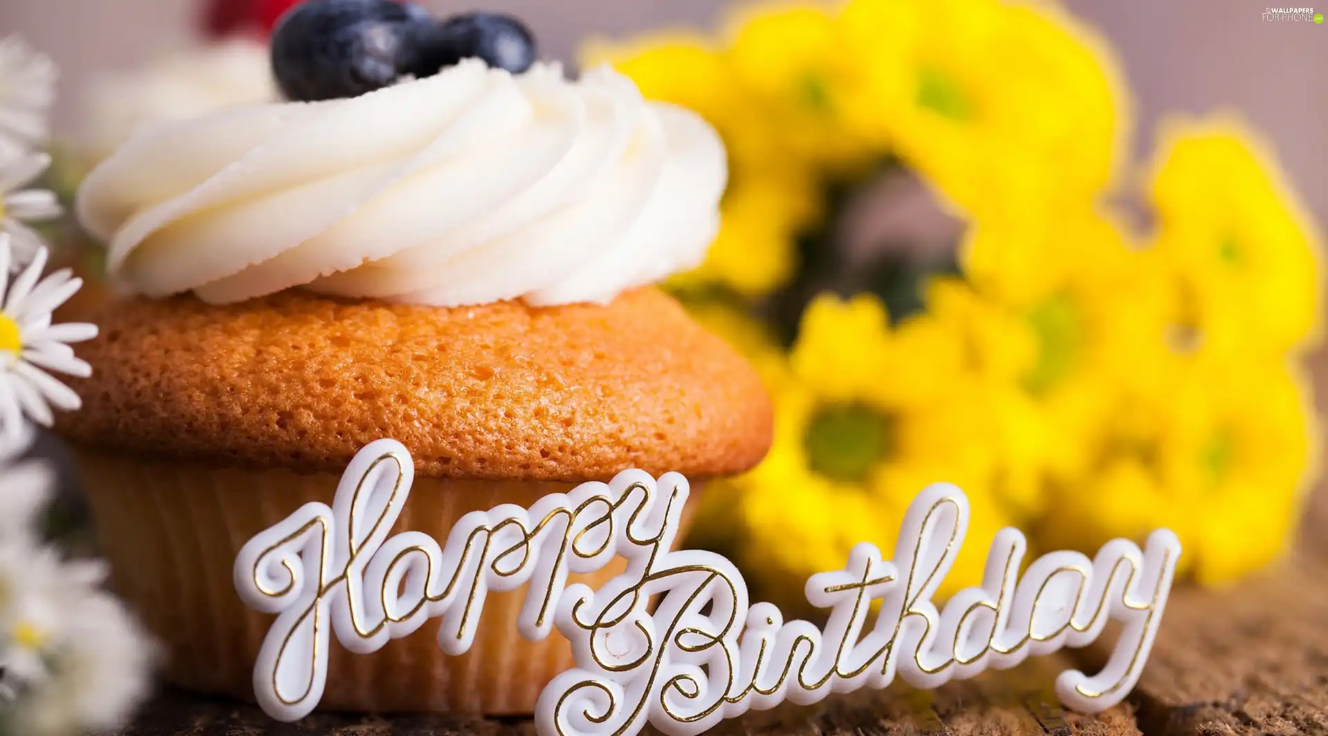 Flowers, cake, birthday