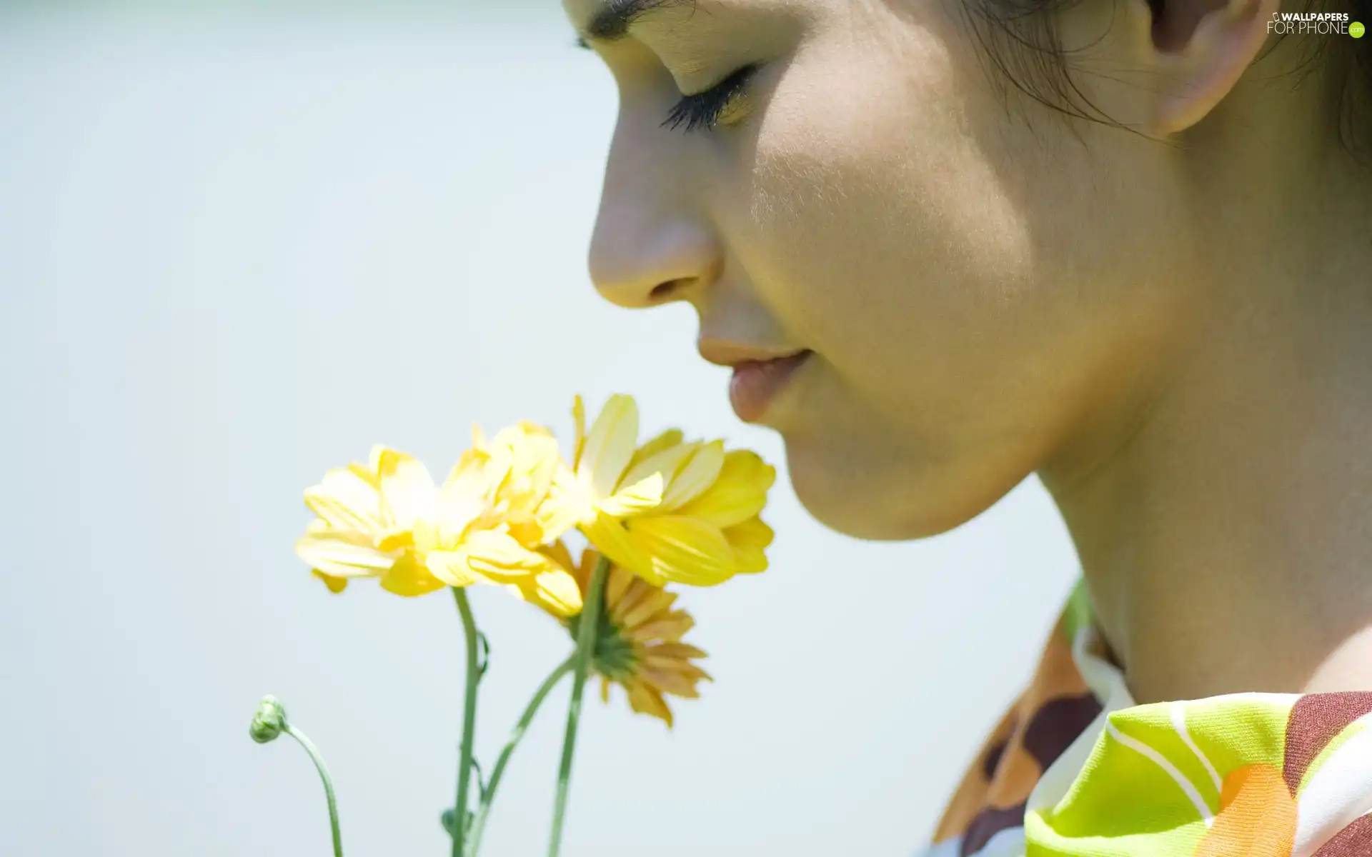 profile, Yellow, Flowers, Womens