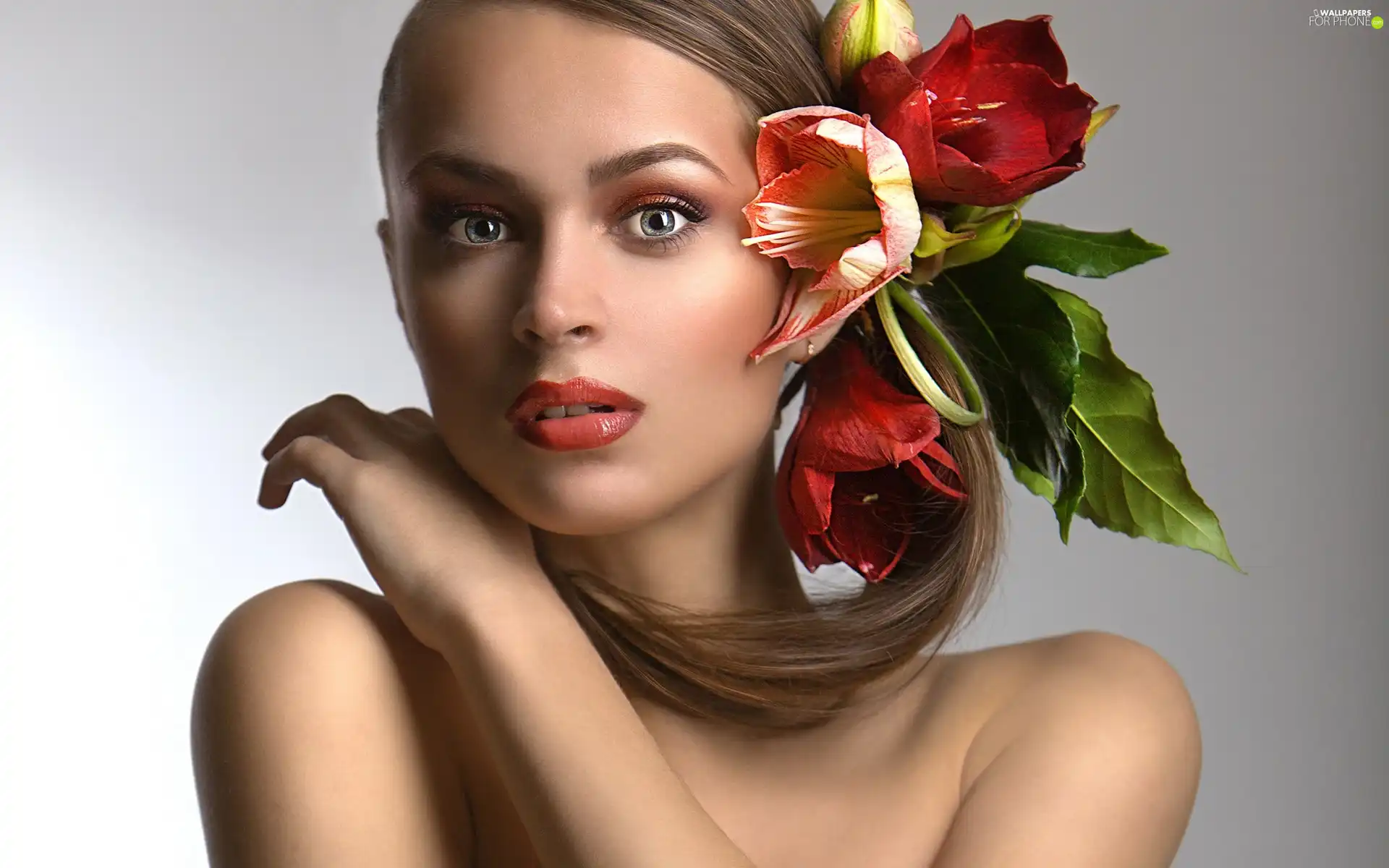 Make-up, Women, Flowers