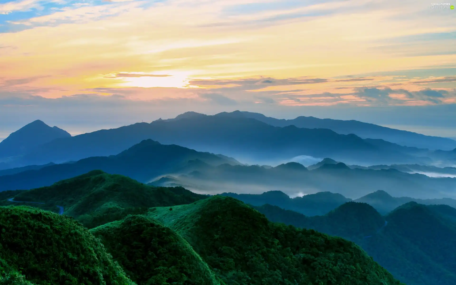 Mountains, Fog