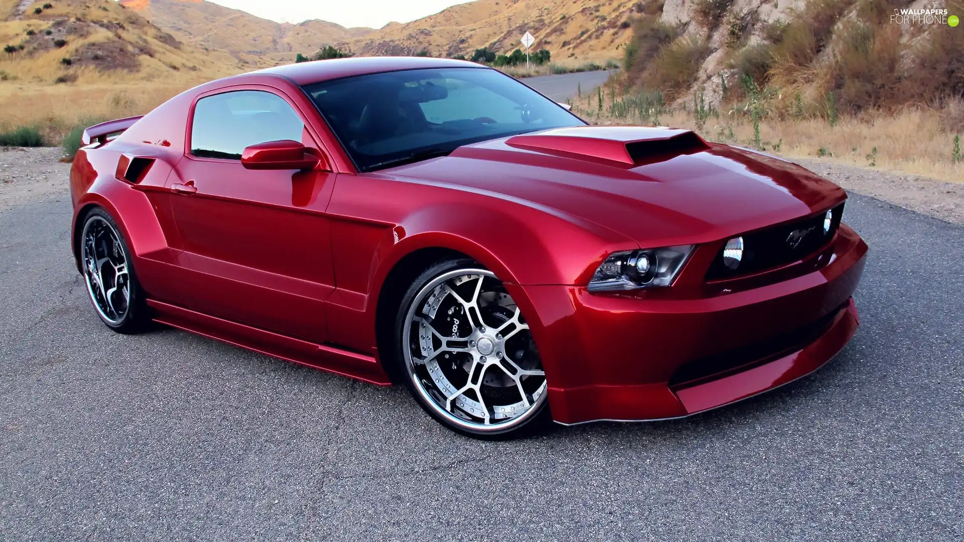 Way, cherry, Ford Mustang
