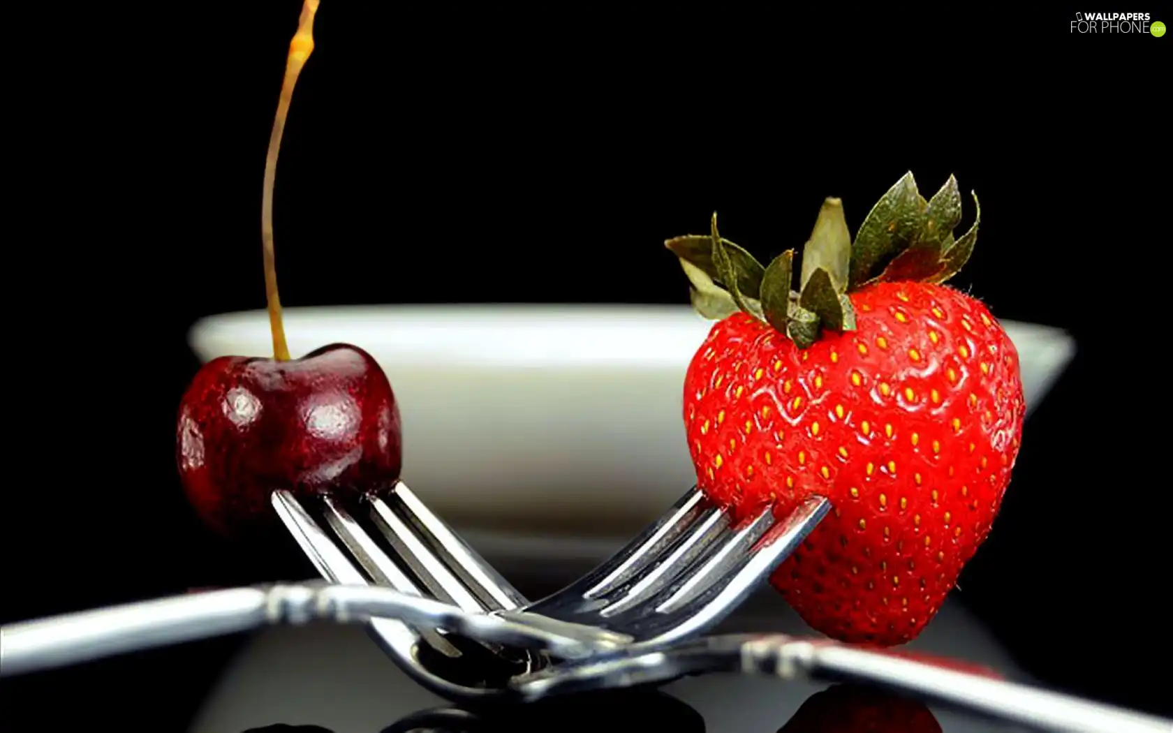 Forks, cherry, Strawberry