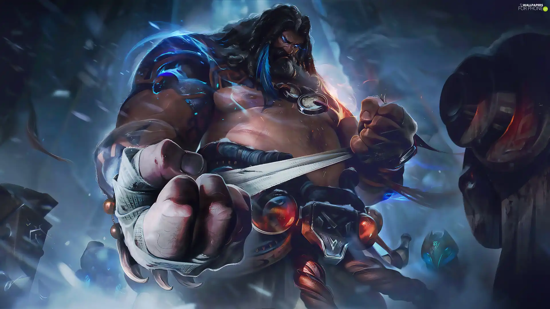Udyr, League Of Legends, fists, bandage, hands, form