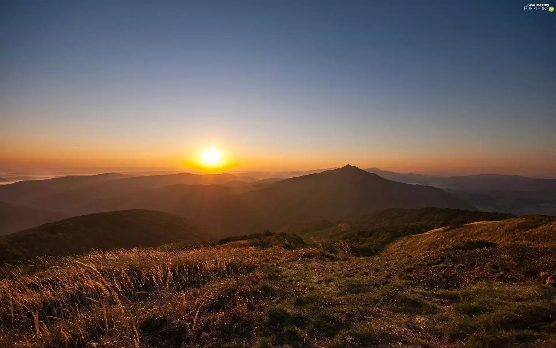 Mountains, Great Sunsets, Formula, Polonina Wetlinska, Poland